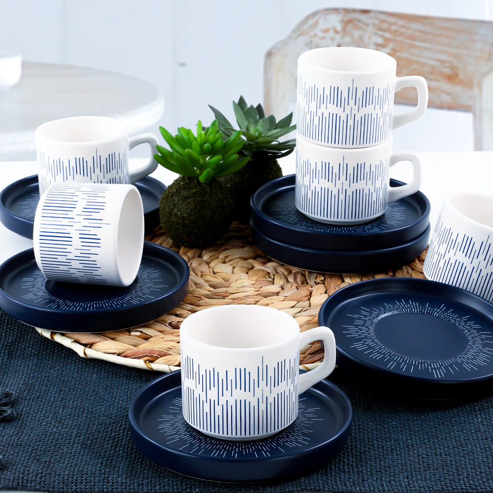 6 kişilik çay fincan takımı - keramika