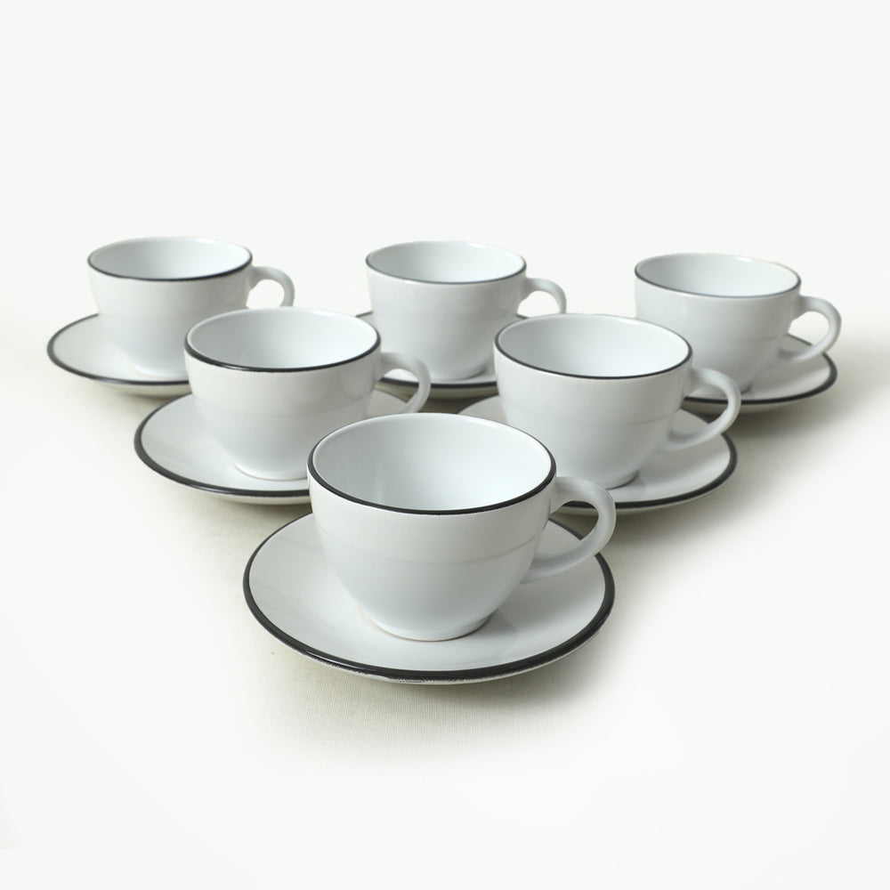 seramik çay takımı - 12 parça fincan seti