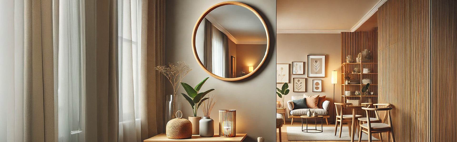 Rehome - Yuvarlak Ahşap Çerçeveli Aynalar ile Ev Dekorasyonu Fikirleri