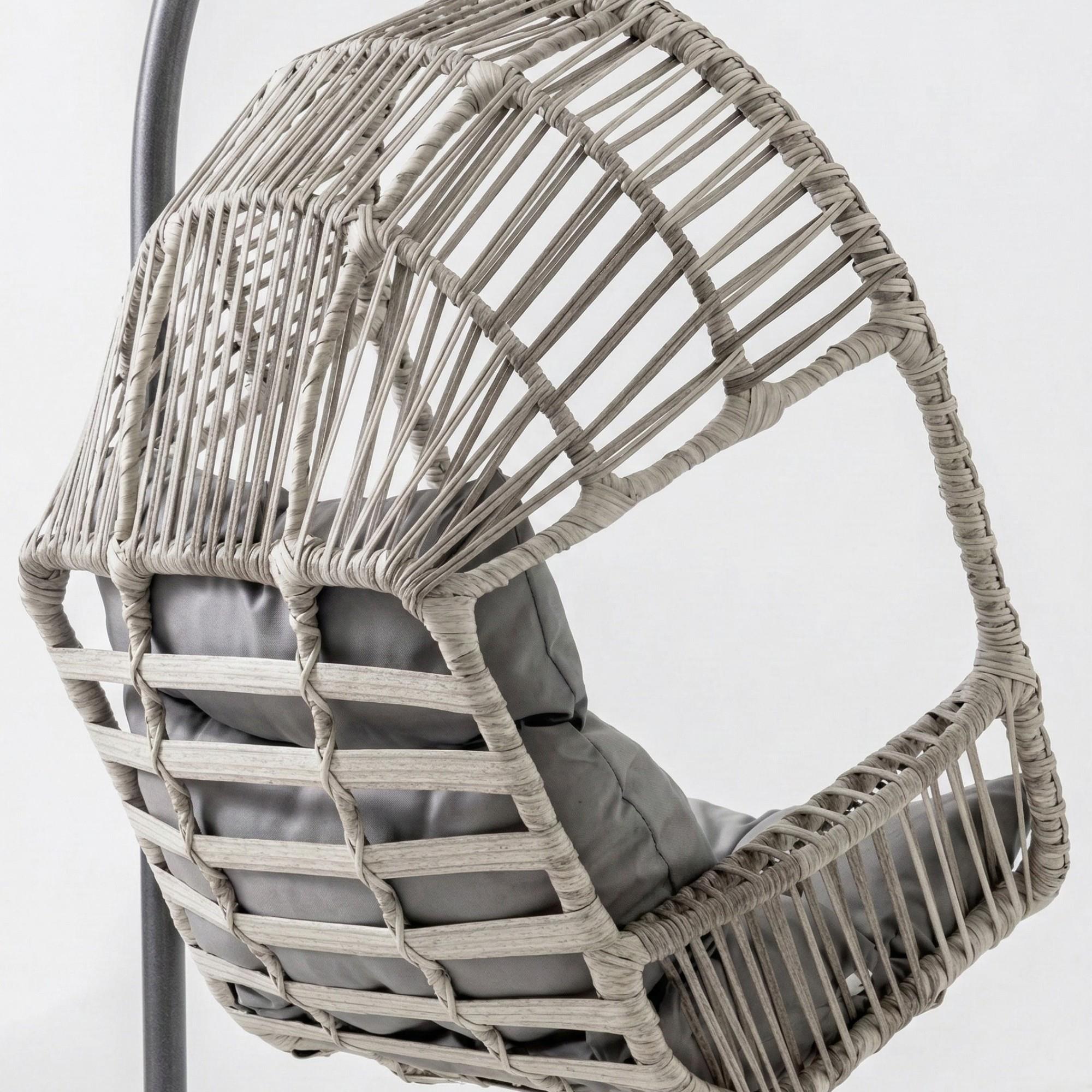 Rehome Truva Tek Kişilik Rattan Bahçe Salıncağı | Beyaz