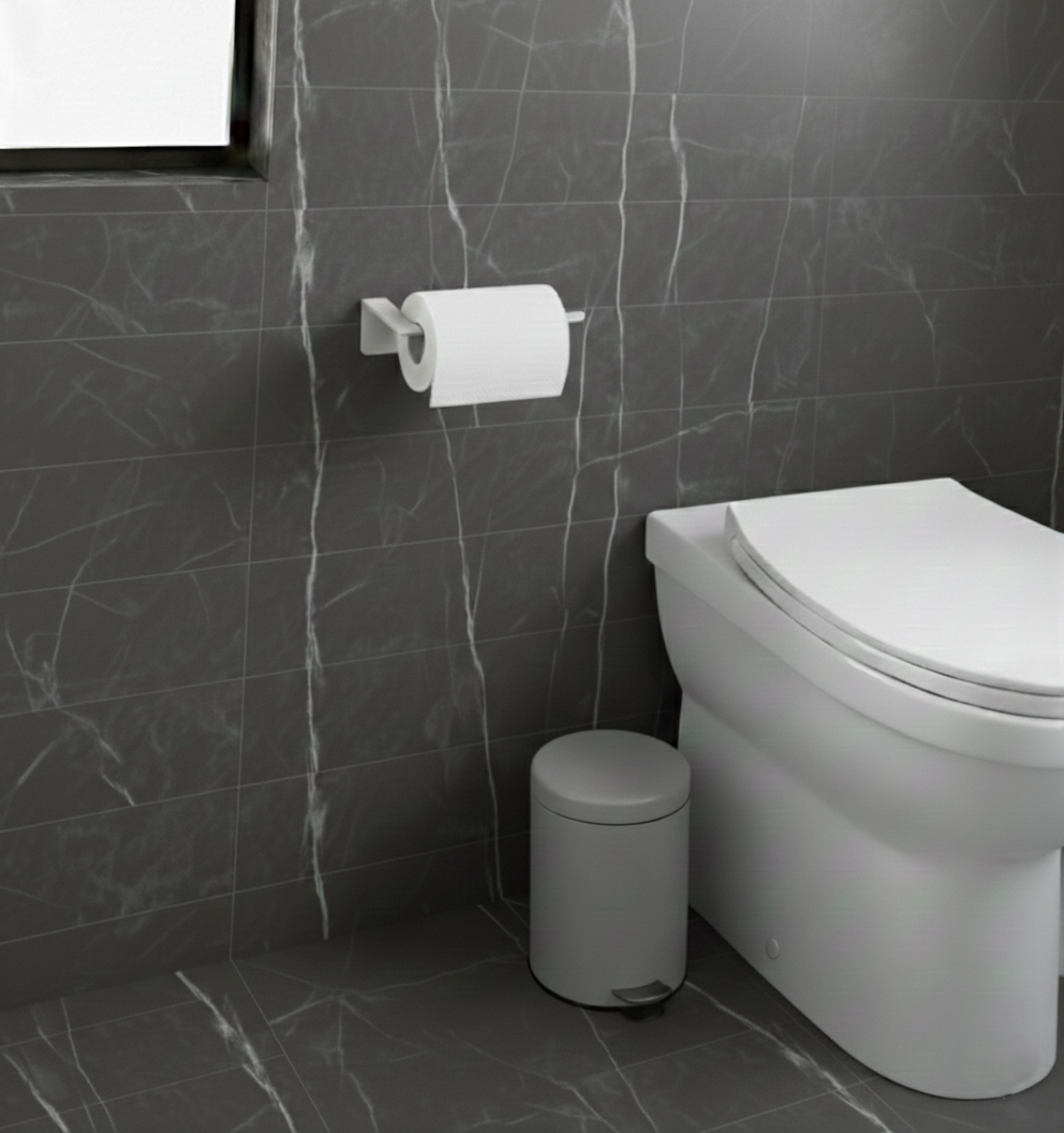 Açık Gri Yapışkanlı Galvaniz Tuvalet Kağıtlık