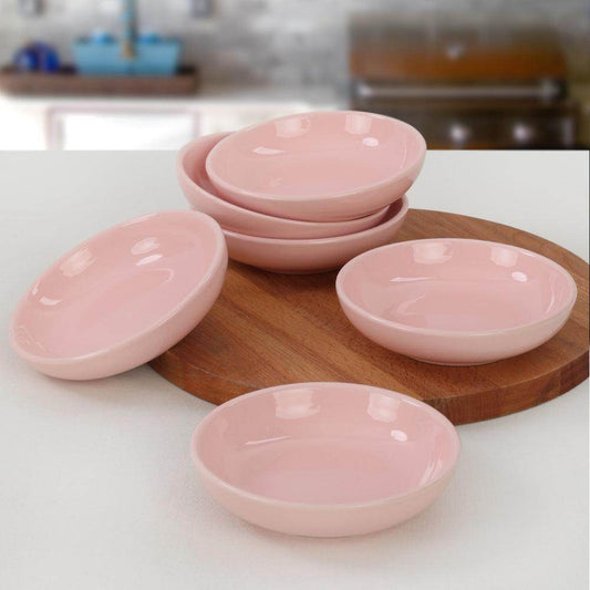 Açık Pembe Halka Çerezlik/Sosluk 13 Cm 6 Adet