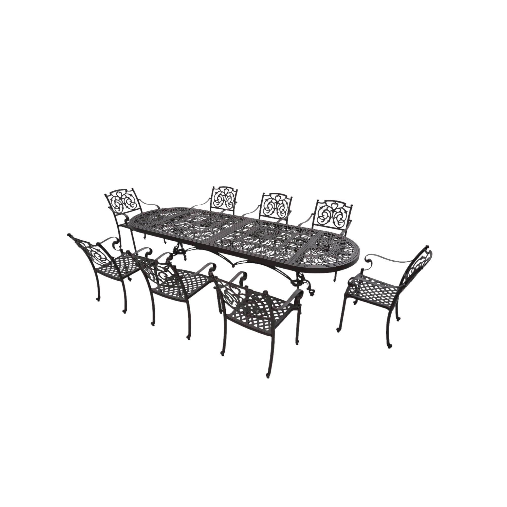 Aden 8 Kişilik Bahçe Yemek Takımı | Metal Döküm | Rehome