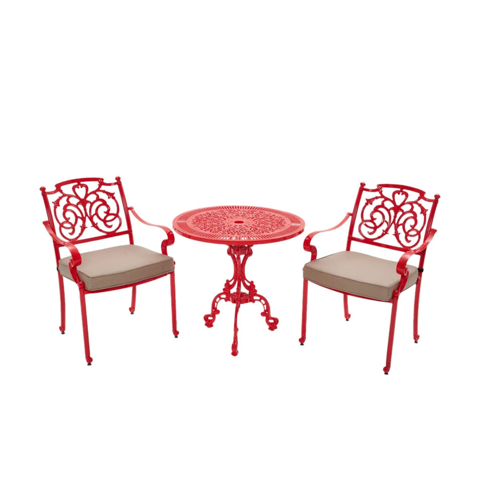 Aden Kırmızı Döküm Bahçe Mobilyası | Rehome