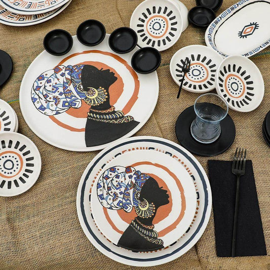 Keraart African Kahvaltı Takımı 50 Parça 6 Kişilik 20634-37