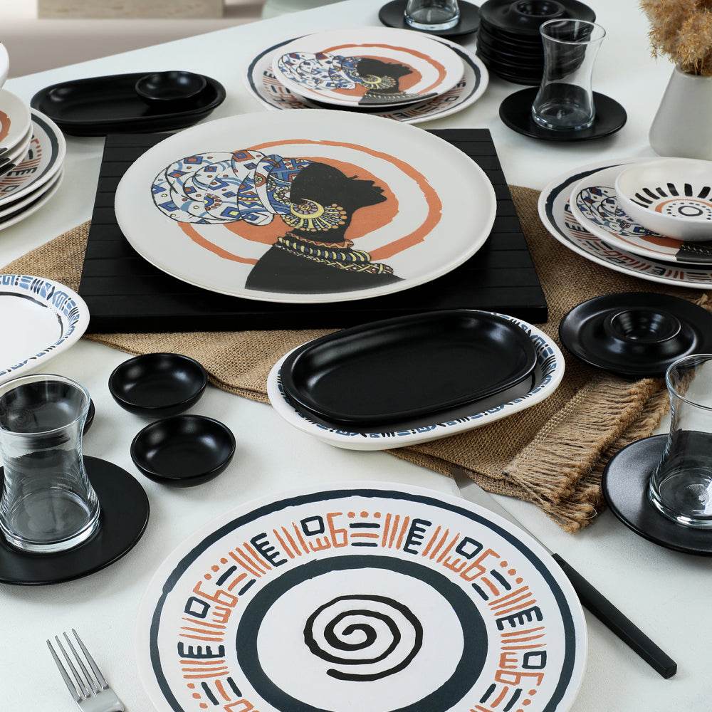 Keraart African Kahvaltı Takımı 50 Parça 6 Kişilik 20634-37