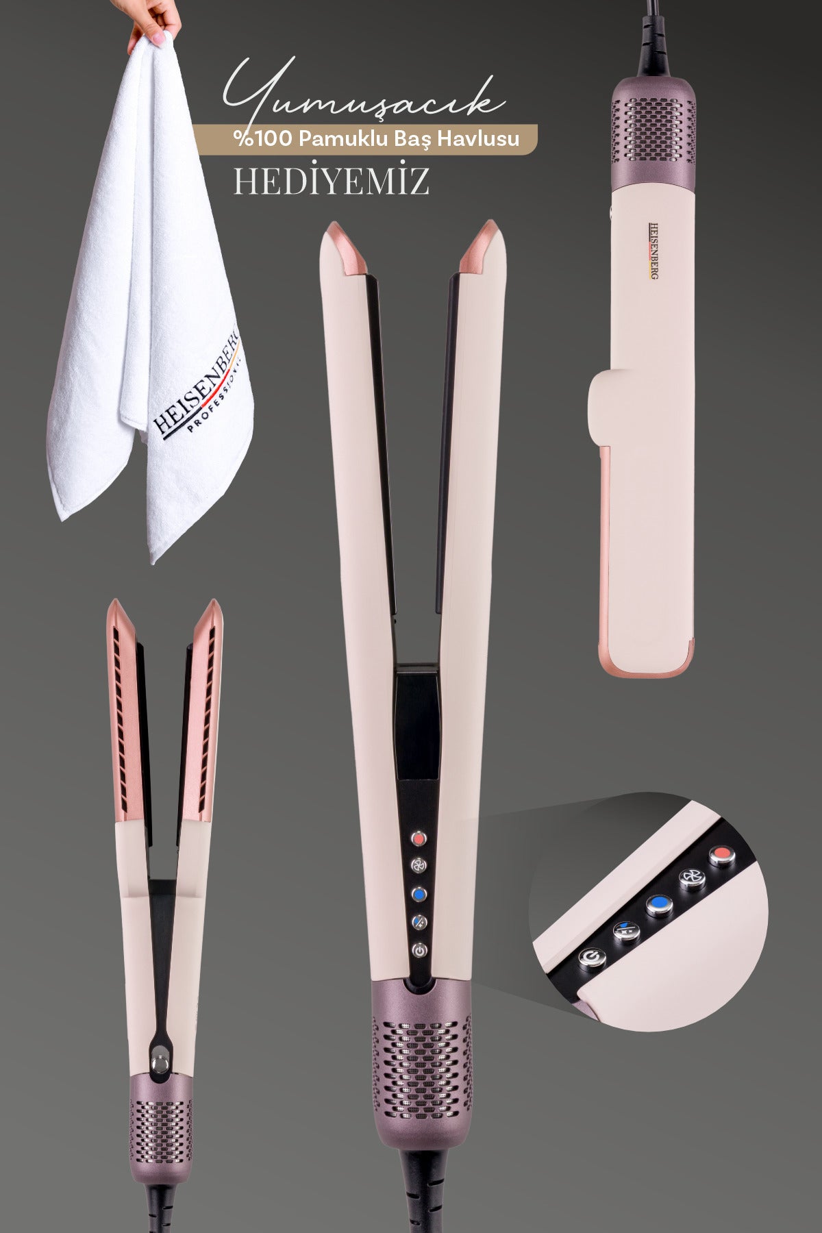 HEISENBERG Airstrait Saç Düzleştirici | Hava Üflemeli Şekillendirici