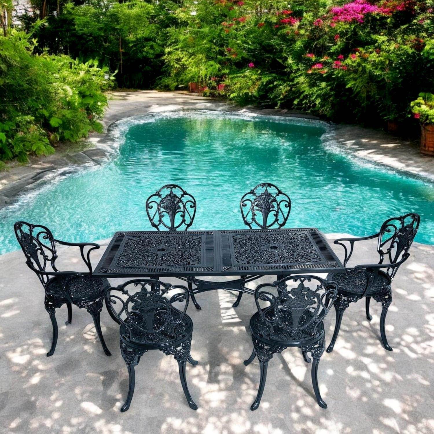 Alüminyum Masa Sandalye Takımı | CG734 | Döküm Bahçe Masa Takımı