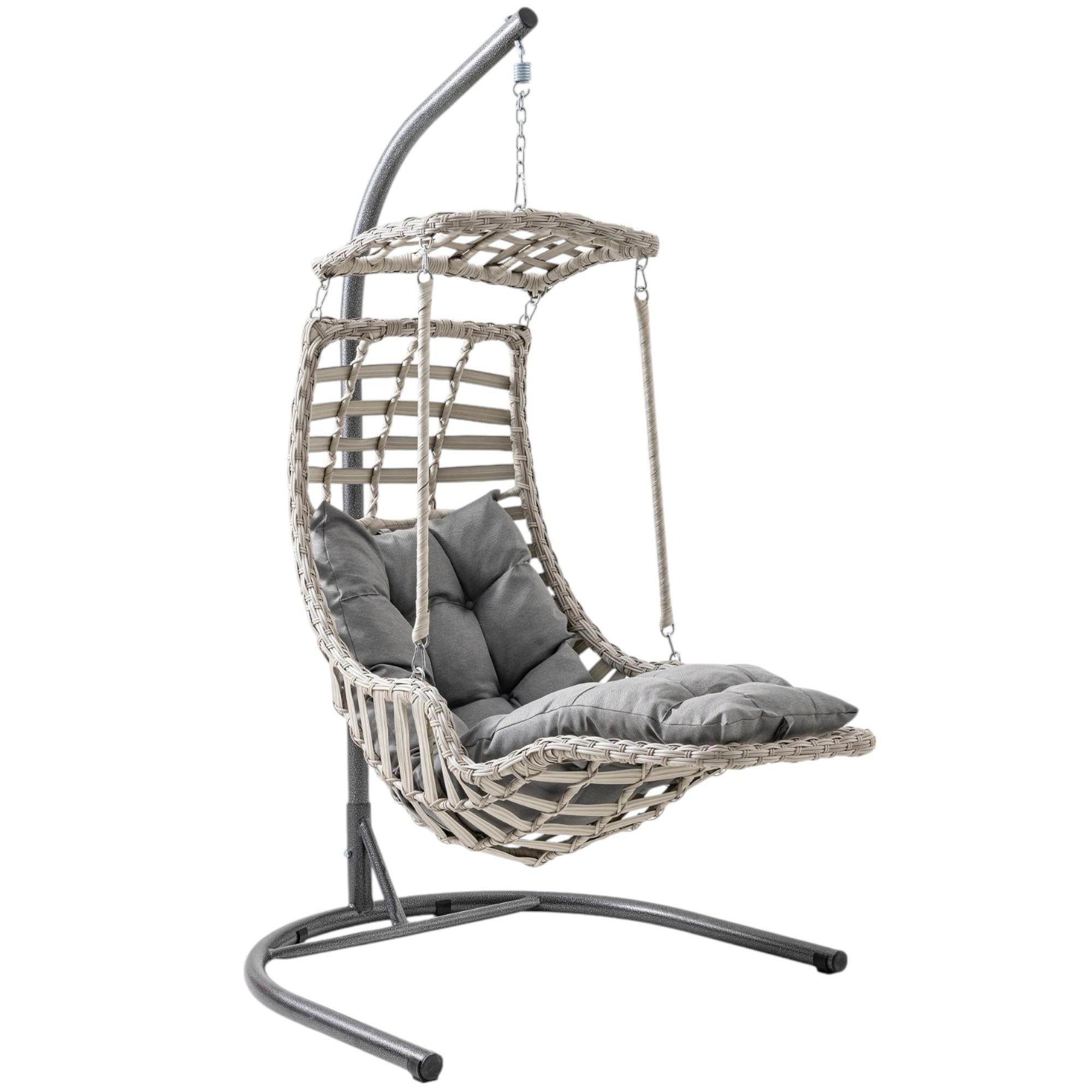 Alaçatı Plus | Tekli Rattan Bahçe Salıncağı | Rehome Balkon Salıncağı