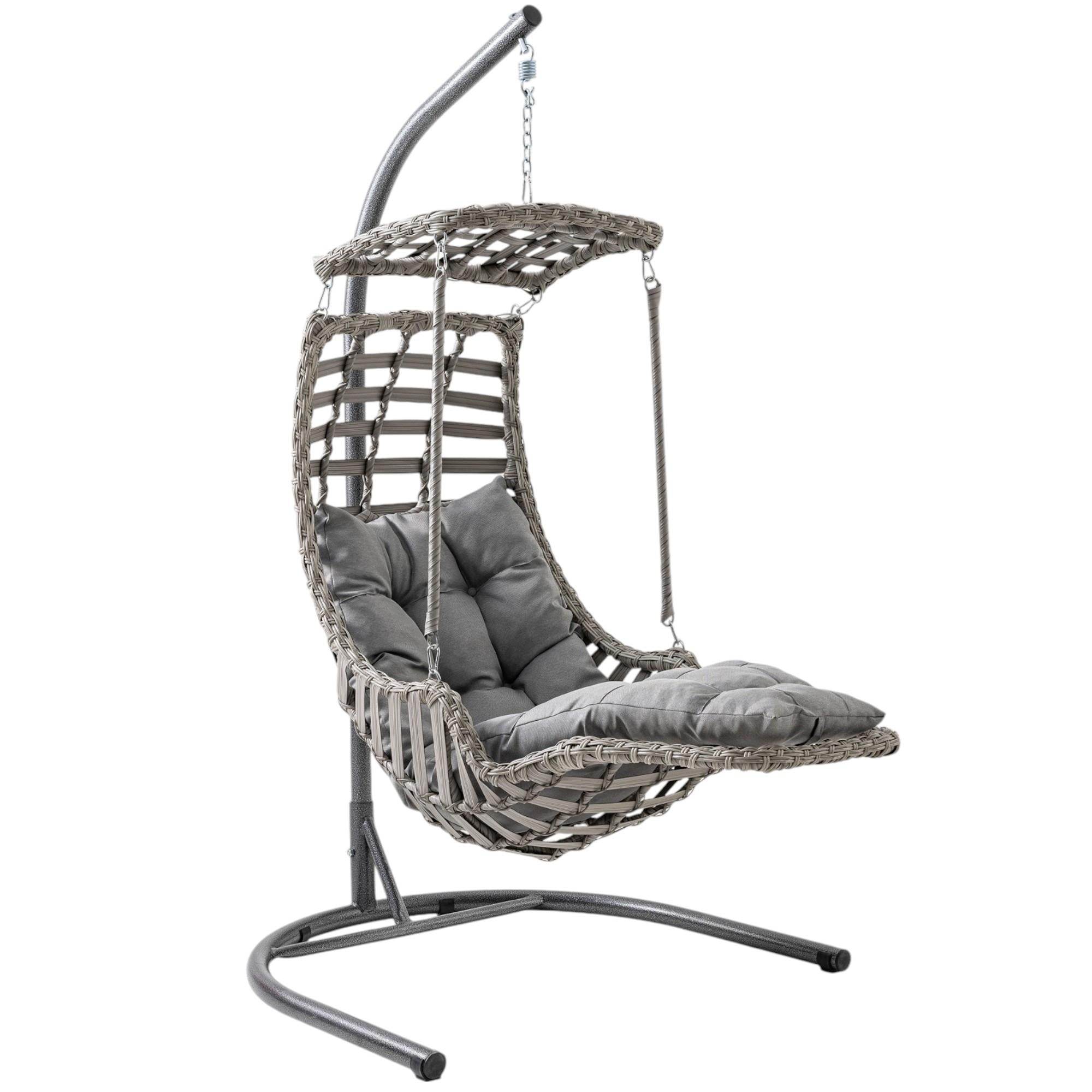 Alaçatı Plus | Tekli Rattan Bahçe Salıncağı | Rehome Balkon Salıncağı