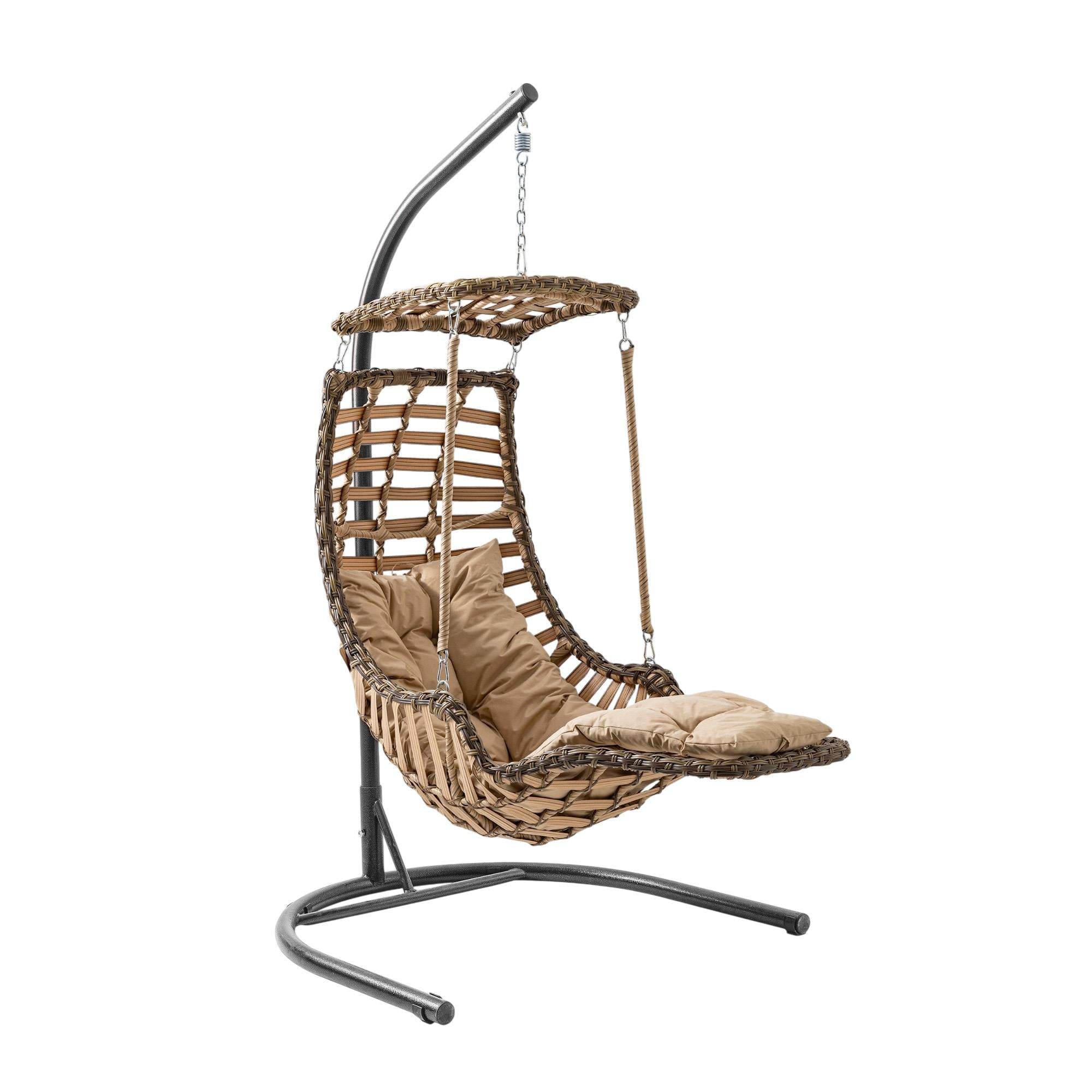 Alaçatı Plus | Tekli Rattan Bahçe Salıncağı | Rehome Balkon Salıncağı