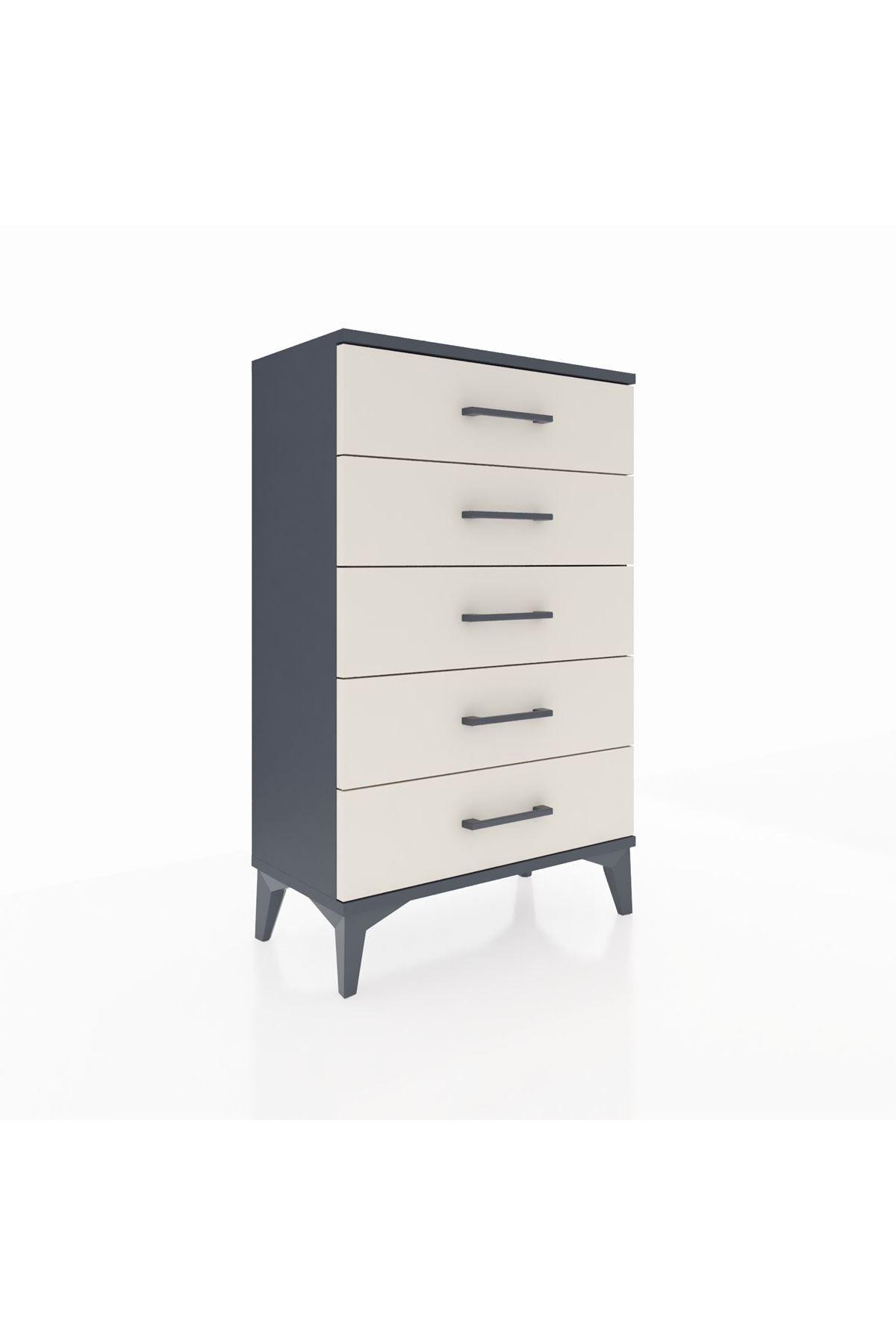 Arges Komodin 5 Çekmeceli 60x30x96 Antrasit-Aytaşı