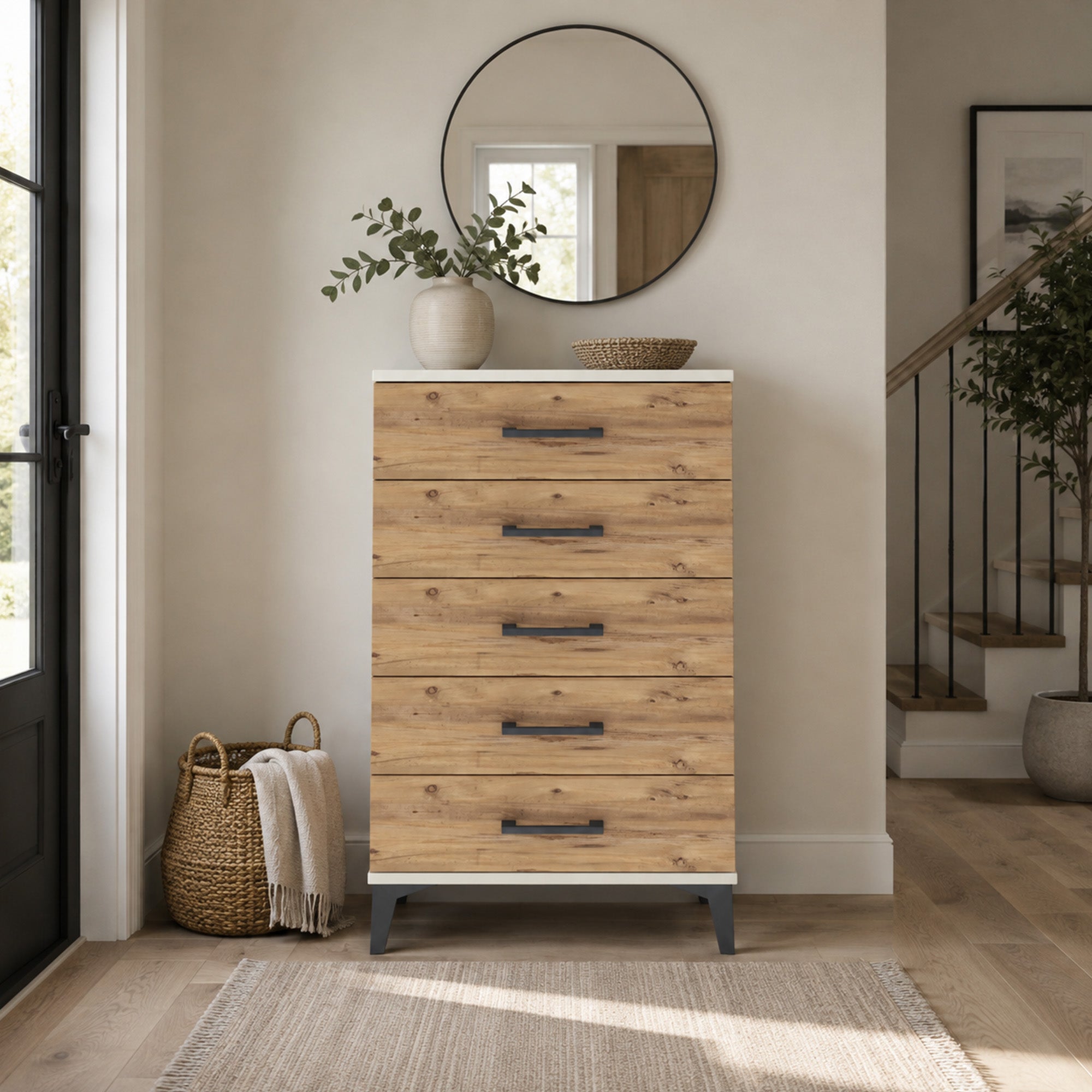 Arges Komodin 5 Çekmeceli 60x30x96 Aytaşı-Çam