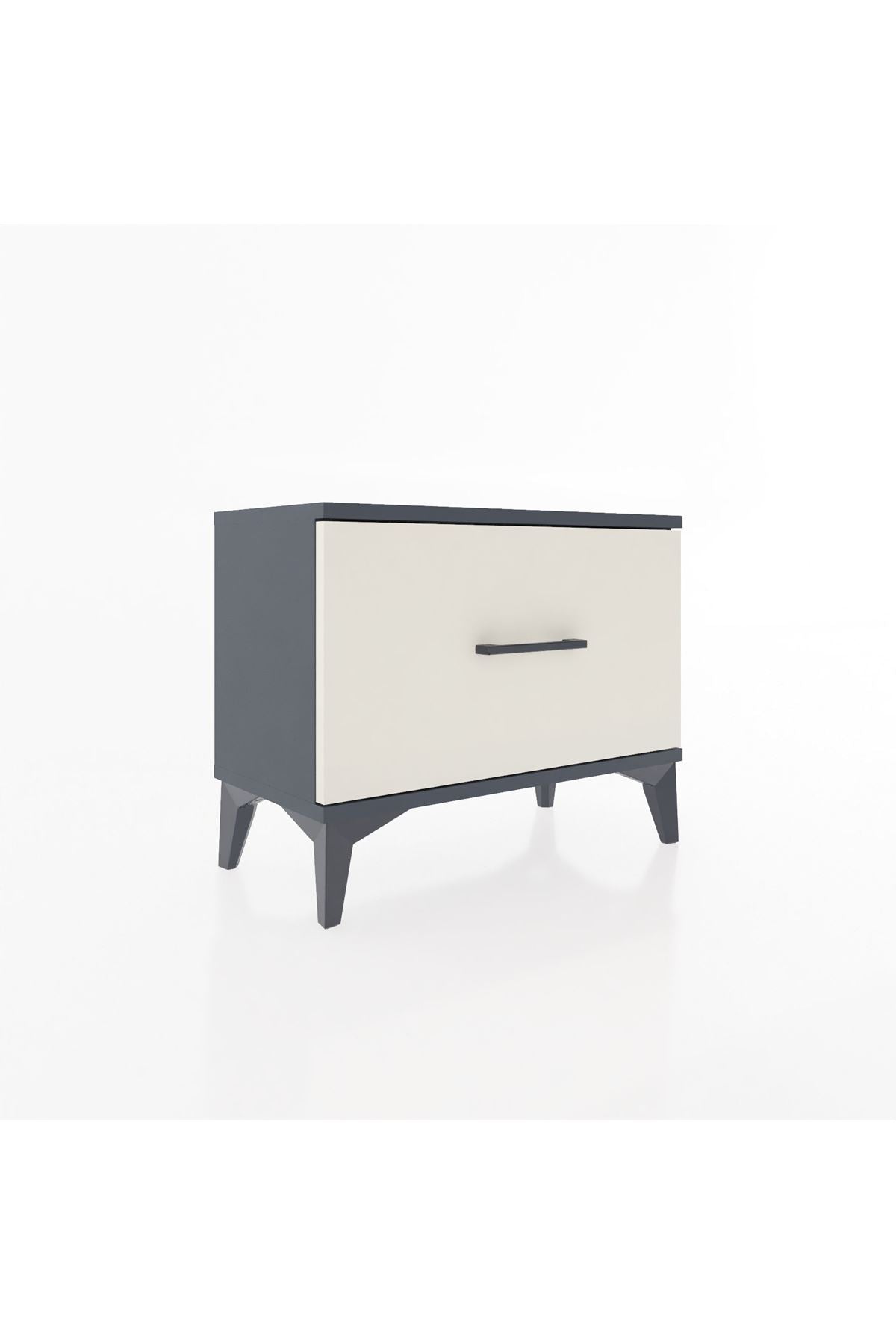 Arges Komodin Tek Çekmeceli 60x30x48 Antrasit-Aytaşı