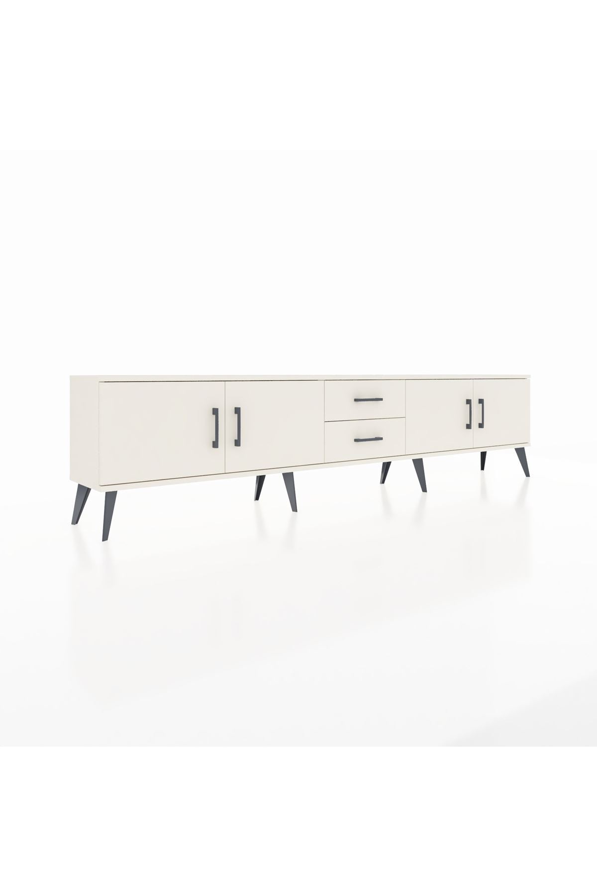 Arges TV Ünitesi 2 Raflı 2 Çekmeceli 4 Kapaklı 220x30x51 Aytaşı-Aytaşı