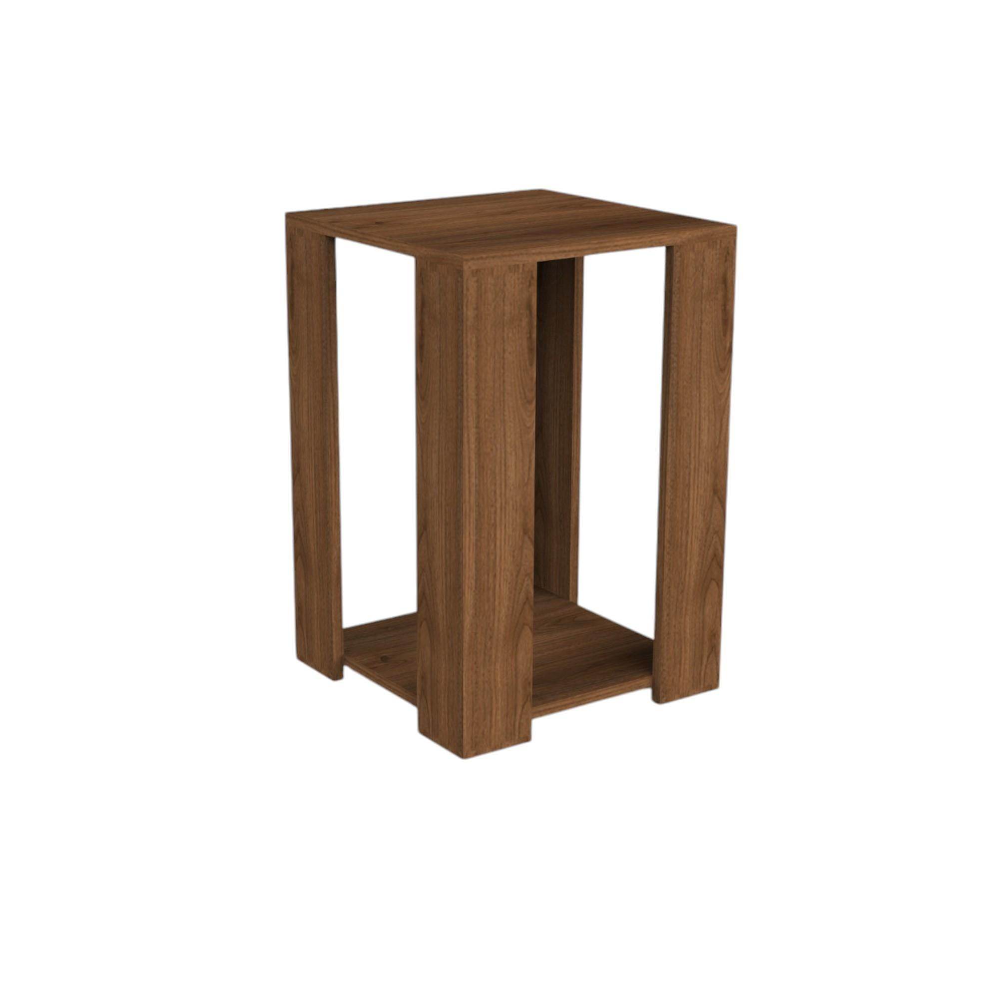 Aria Ahşap Yan Sehpa | 40x40x60 cm | Balfa Köşe Sehpa