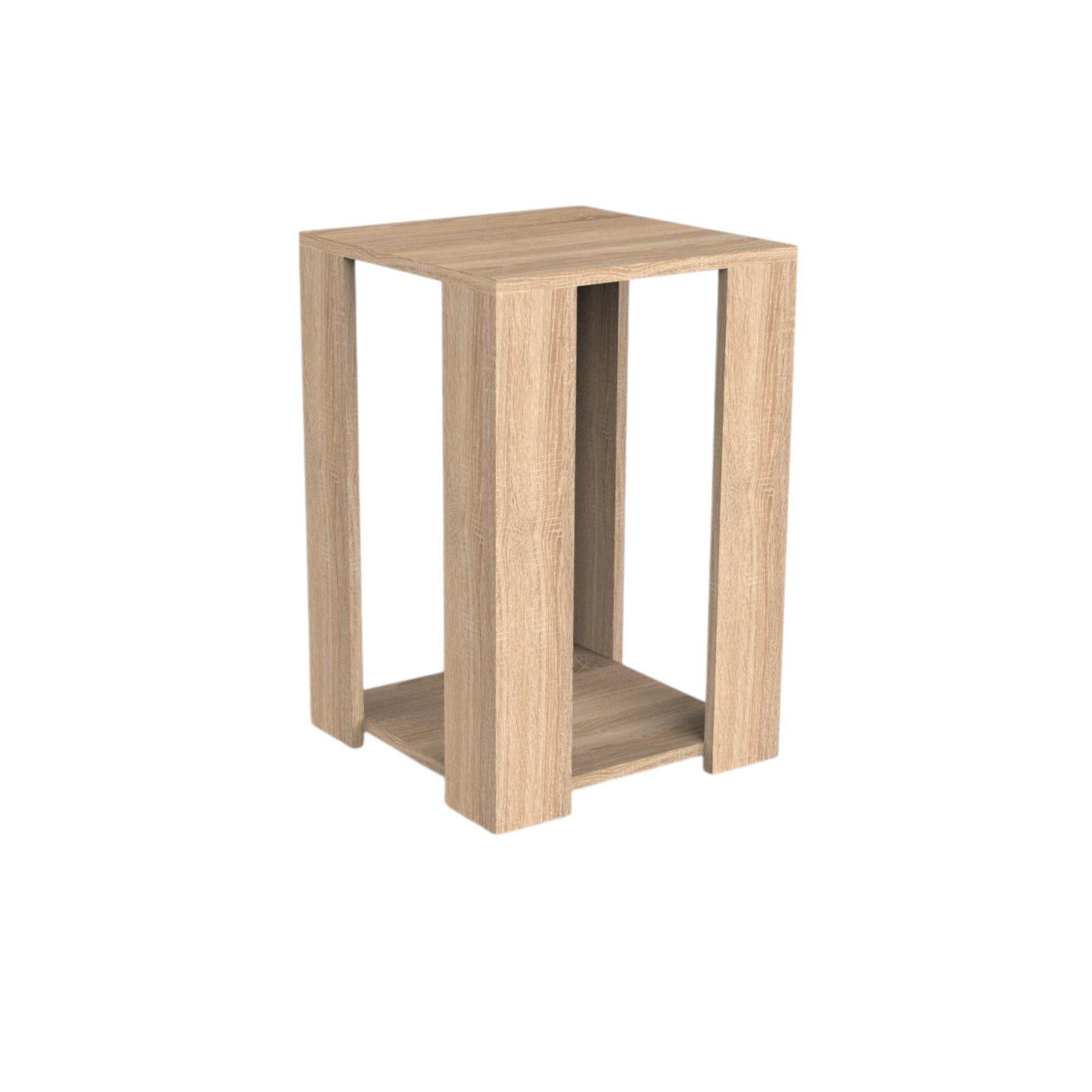 Aria Ahşap Yan Sehpa | 40x40x60 cm | Balfa Köşe Sehpa