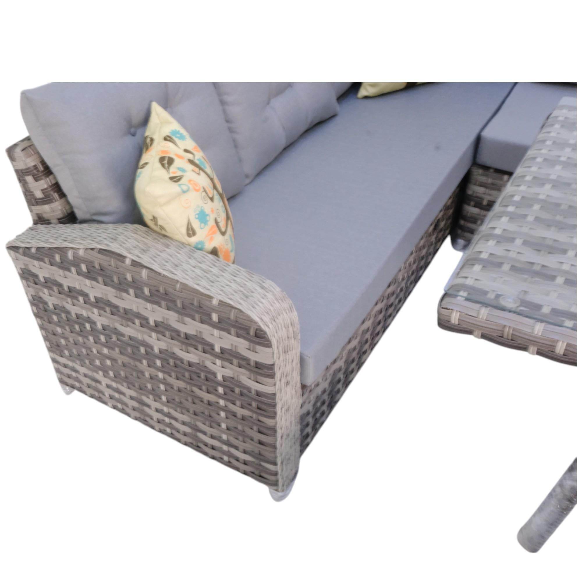 Aria | Rehome Rattan İki Puflu L Köşe Takımı | 708