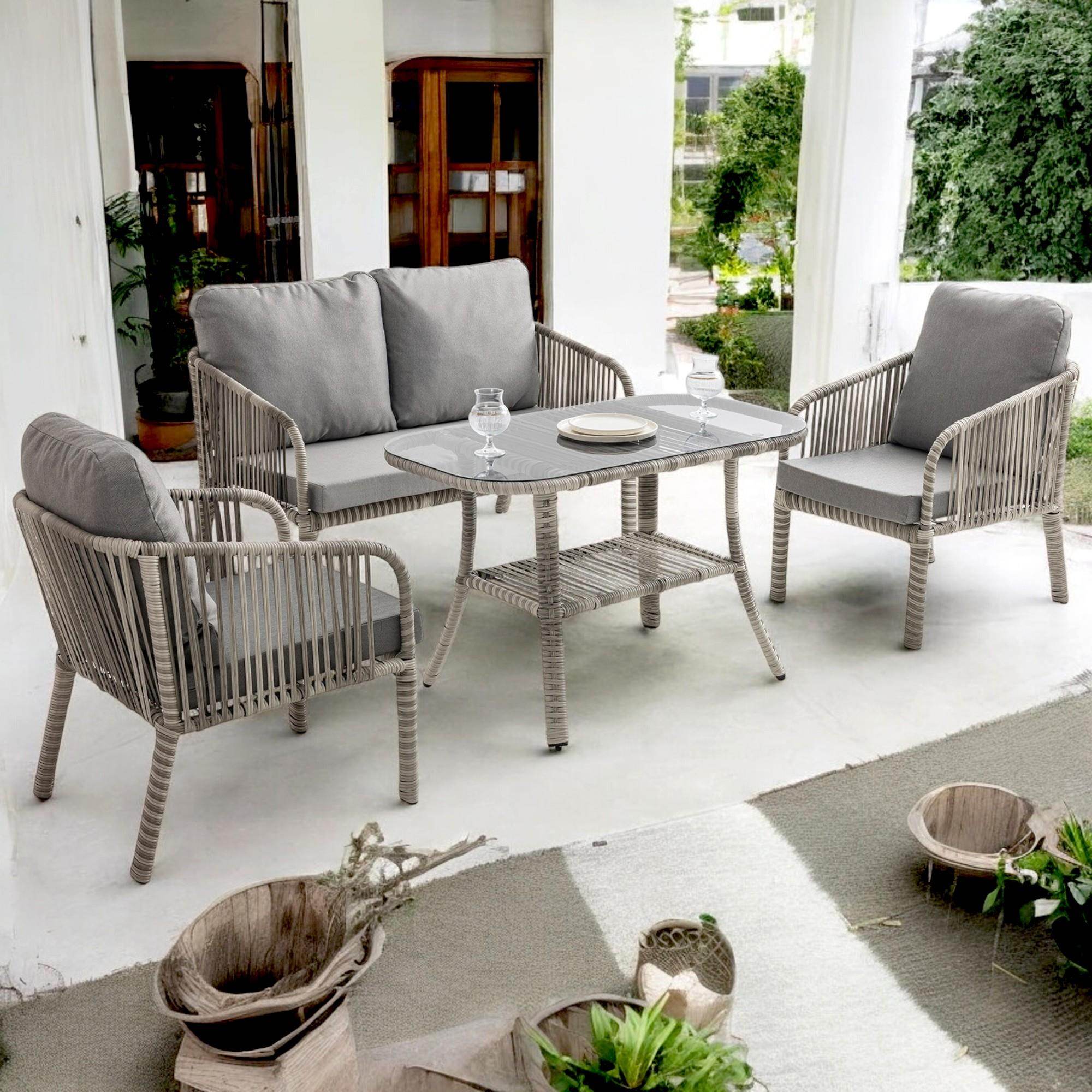 Artemis | İkili Bahçe Mobilyası Takımı | Rattan Bahçe Balkon Takımı