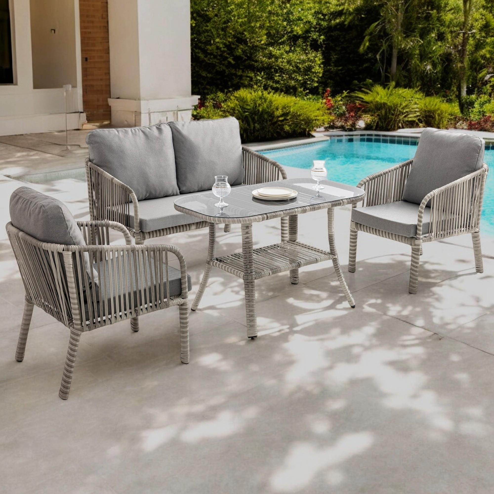 Artemis | İkili Bahçe Mobilyası Takımı | Rattan Bahçe Balkon Takımı