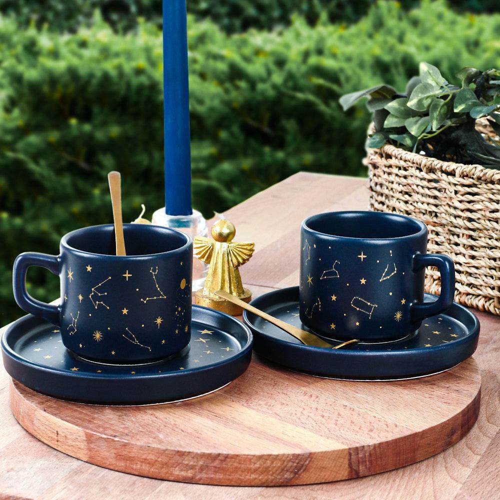 Keraart Astro Stackable Çay Fincan Takımı 12 Parça 6 Kişilik