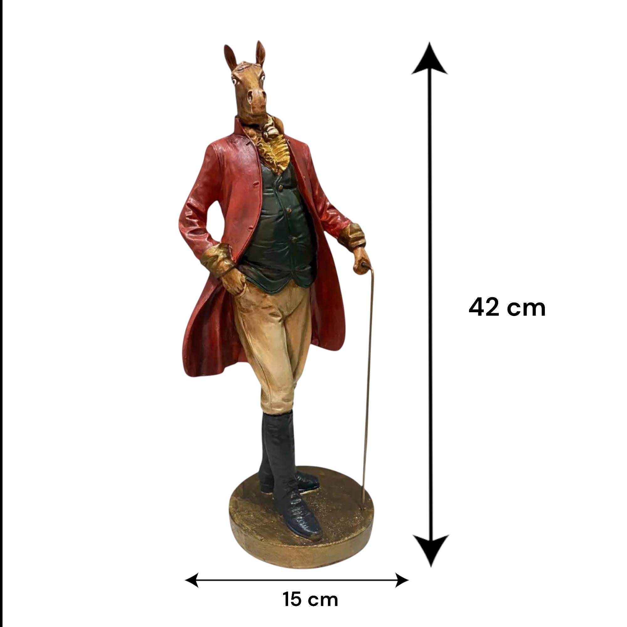 At Figürlü El Yapımı Dekoratif Heykel