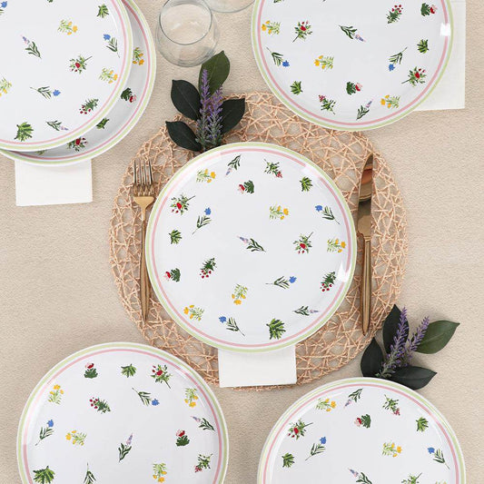 Keraart Bahar Çiçekleri Hitit Servis Tabağı 25 Cm 6 Adet