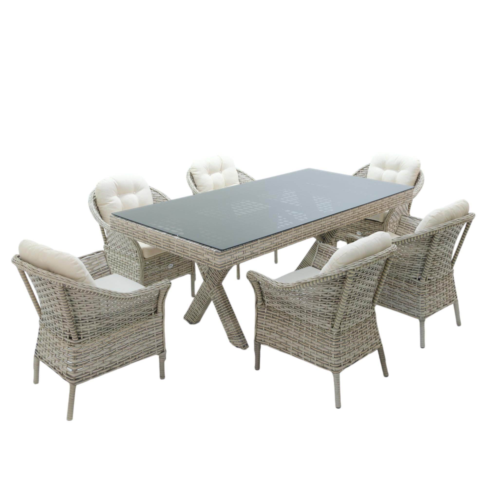 Spark | Rehome 100x200 Rattan Bahçe Masa Takımı | 316