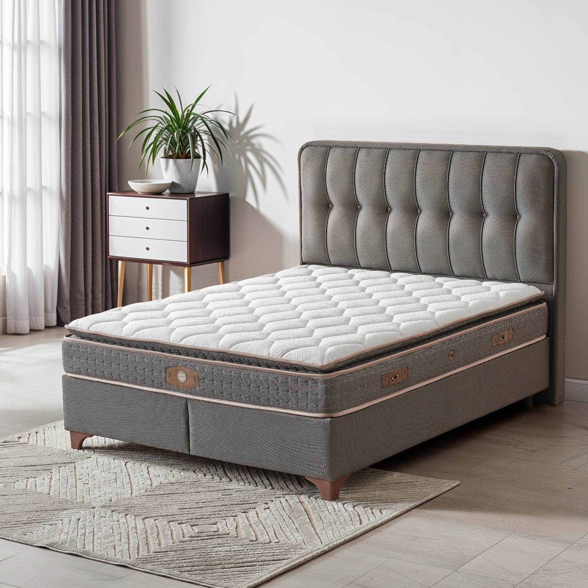 Barcelona Baza Başlık Yatak Seti | Herkül Yay Teknolojili Yatak Takımı