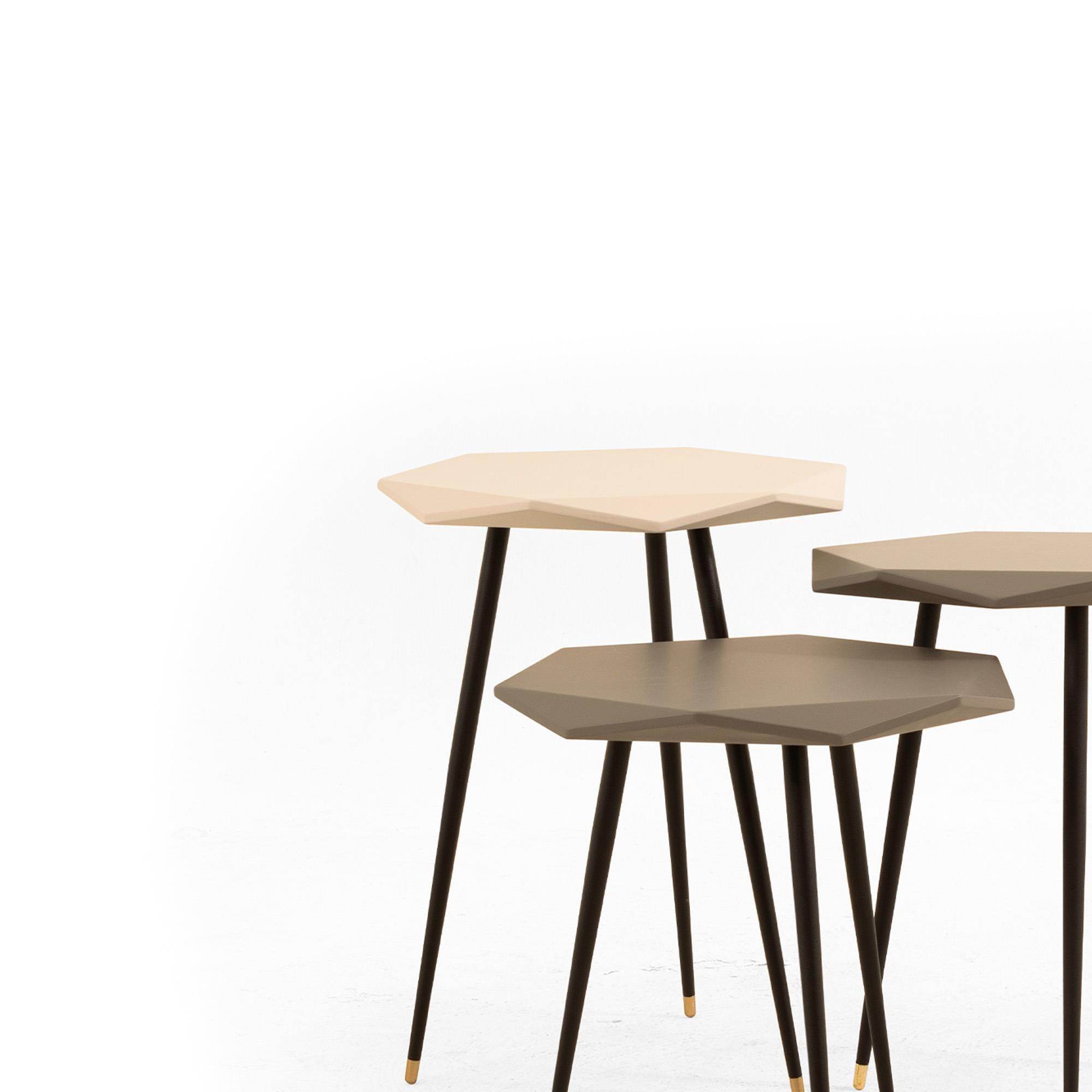 Barcelona Servis Sehpası | Zigon Sehpa | 3’lü Sehpa Takımı | REHOME