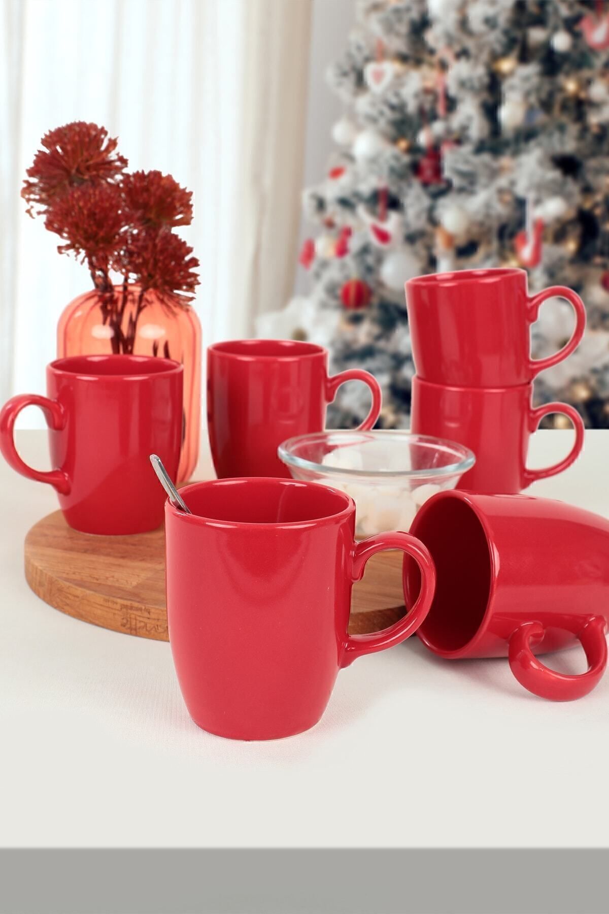 Bayrak Kırmızı Bulut Kupa 9 Cm 6 Adet