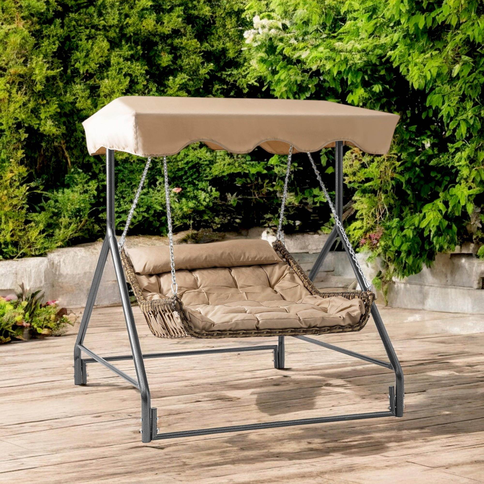 Bed | Çiftli Rattan Bahçe Salıncağı | Rehome Balkon Salıncağı