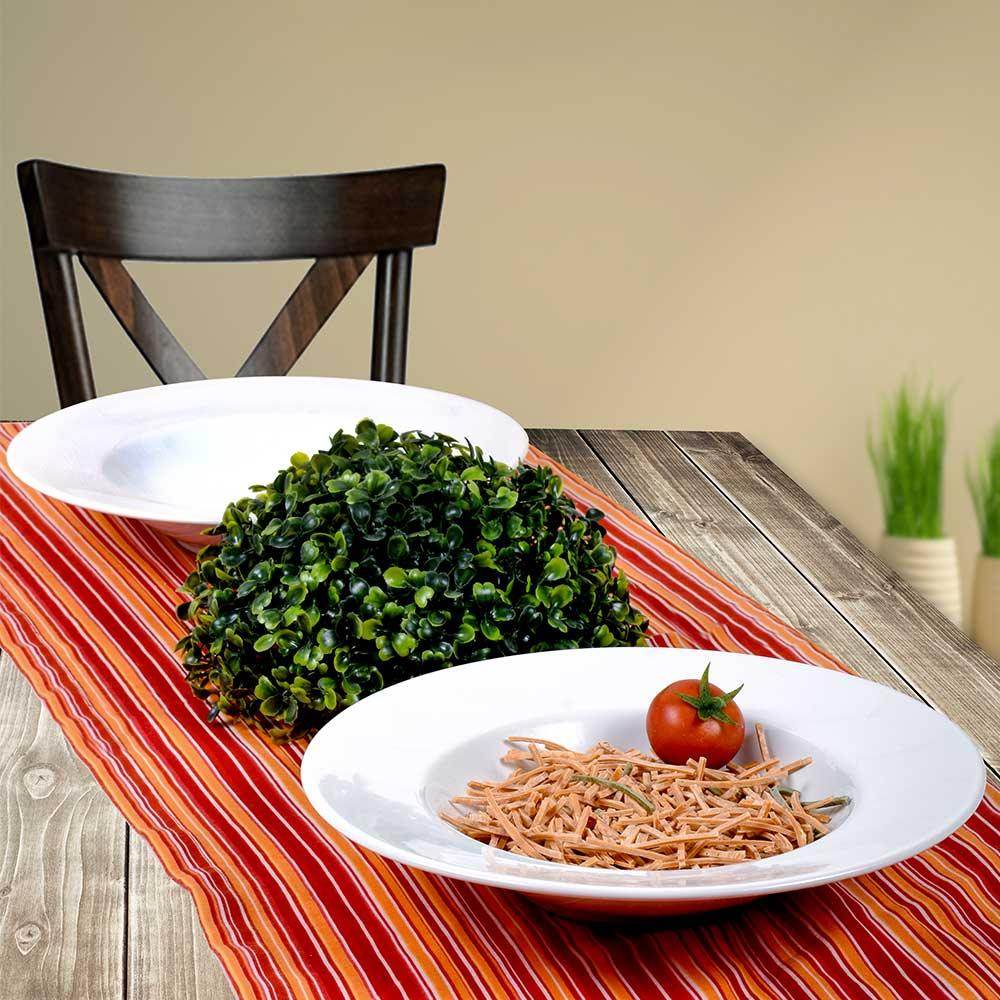 Beyaz Delta Makarna Tabağı 26 Cm