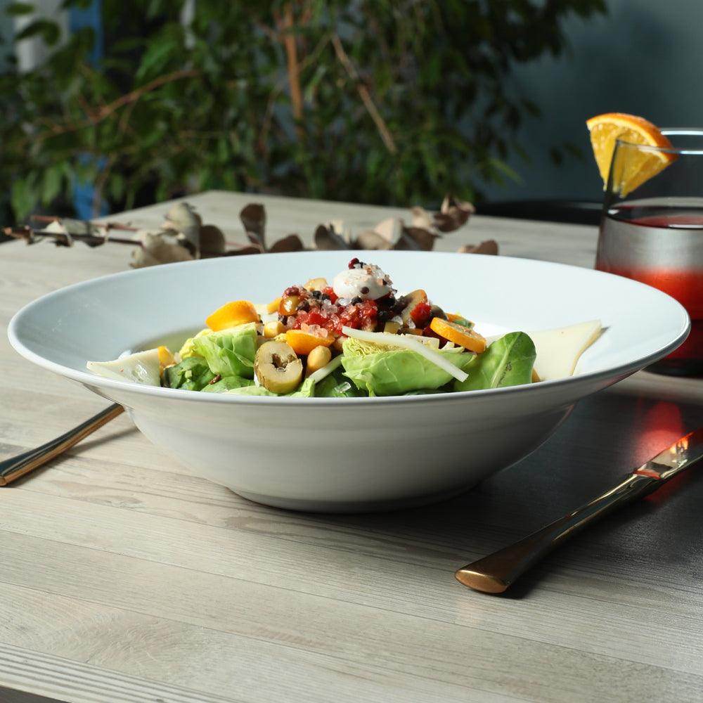 Beyaz Delta Makarna Tabağı 26 Cm