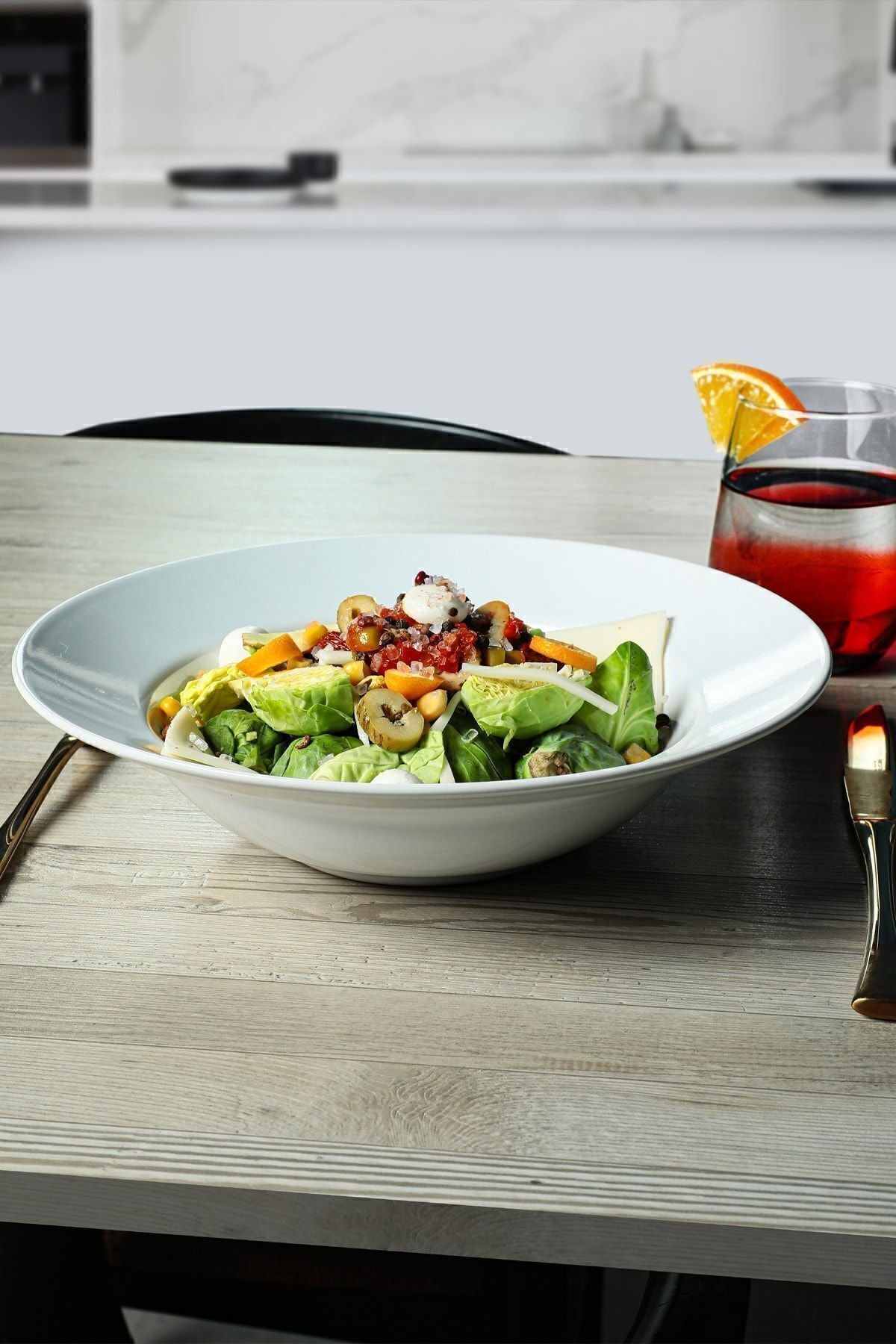 Beyaz Delta Makarna Tabağı 26 Cm