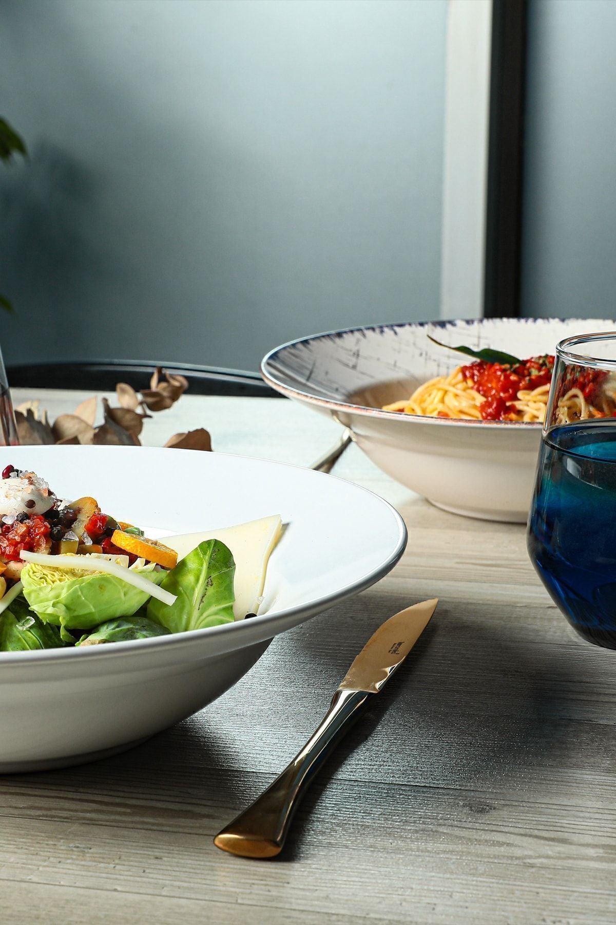 Beyaz Delta Makarna Tabağı 26 Cm