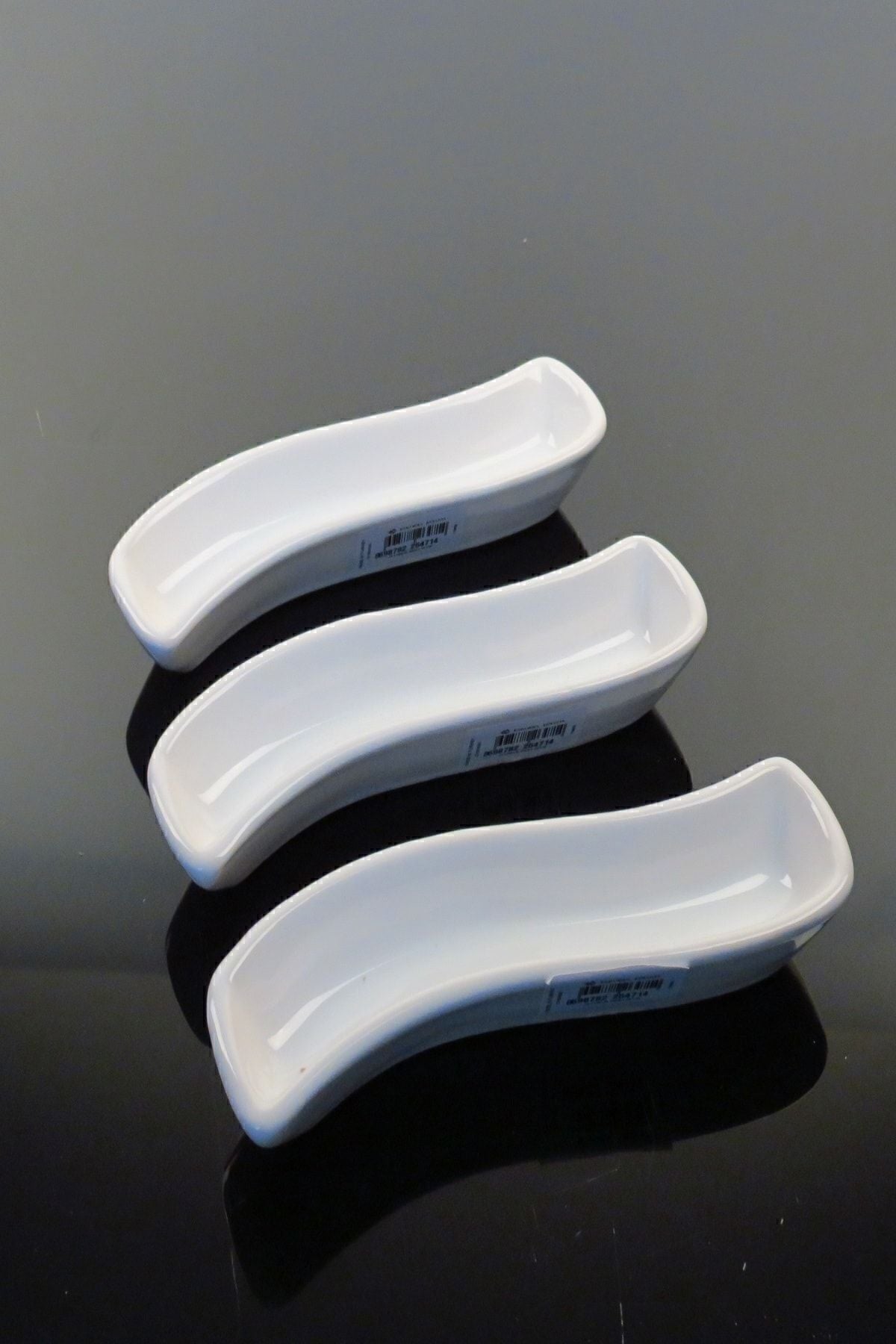 Beyaz Ivory Zeytinlik 3 Adet 18 Cm