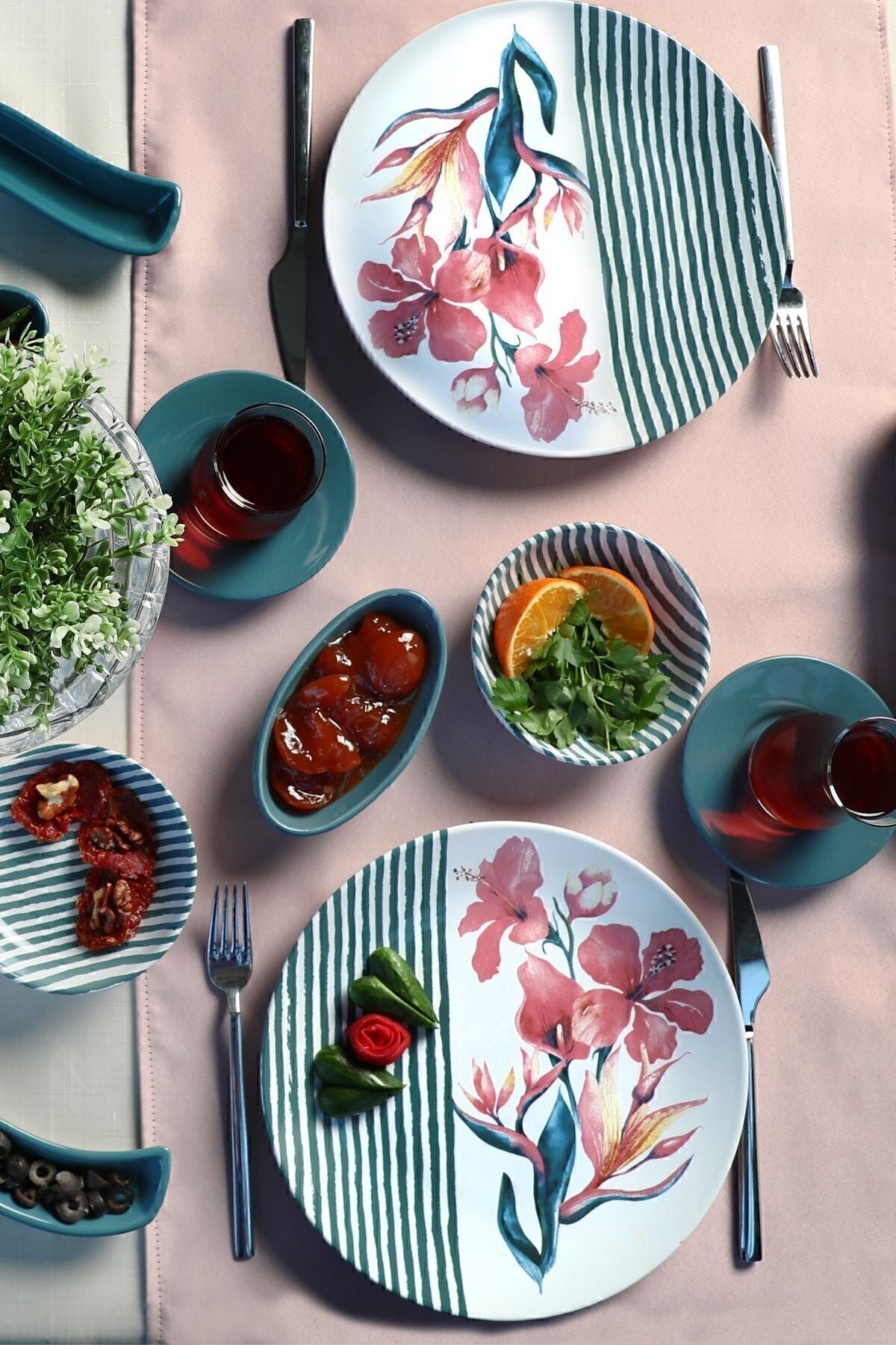 Blue Line Kahvaltı Takımı 28 Parça 6 Kişilik