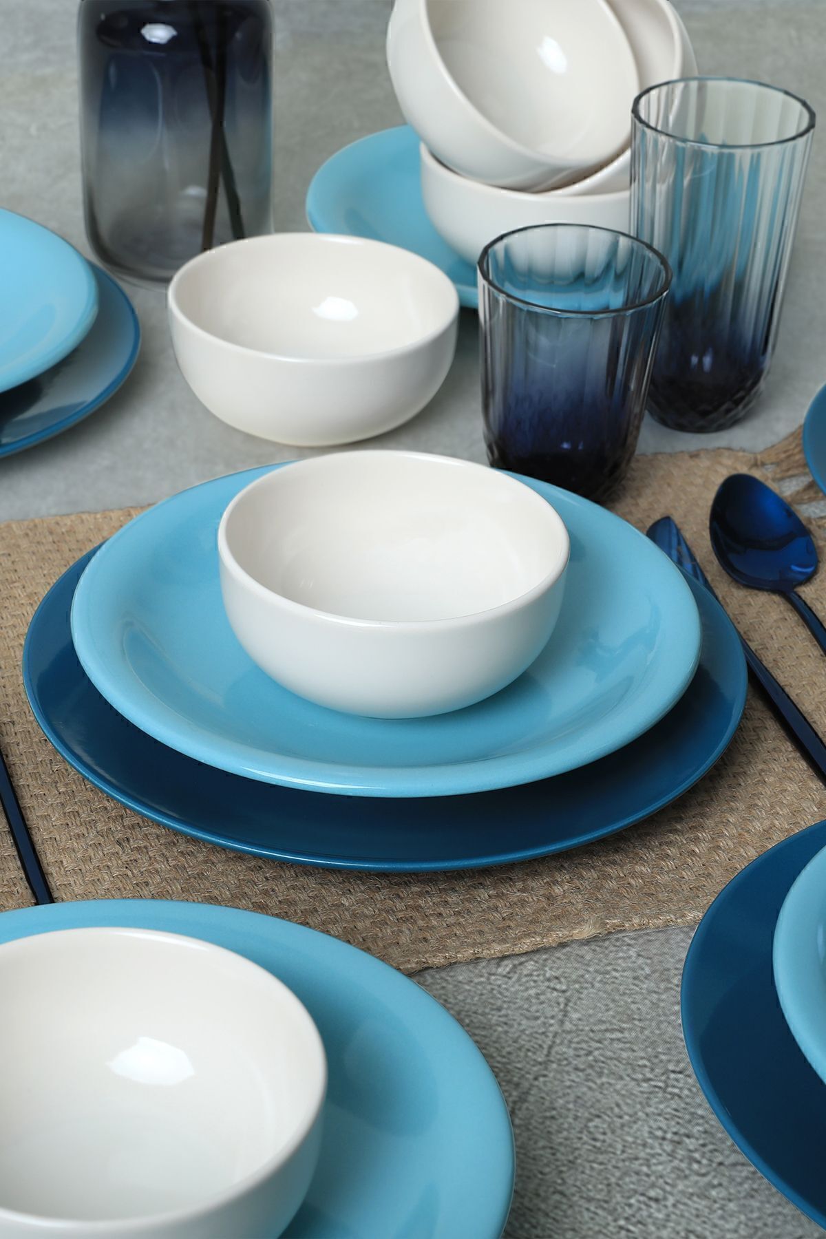 Blue Mix Yemek Takımı 18 Parça 6 Kişilik 031-413-420