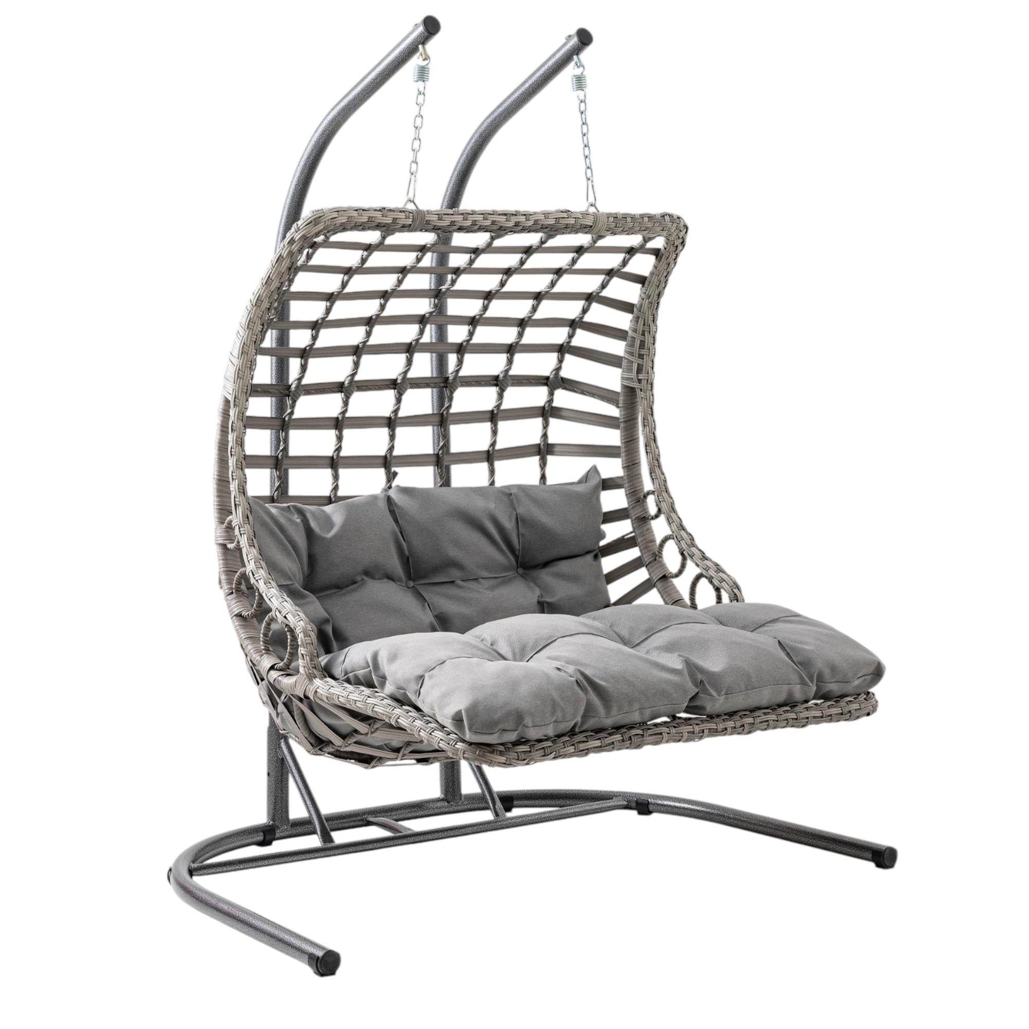 Bodrum Double | Çiftli Rattan Bahçe Salıncağı | Rehome Balkon Salıncağı