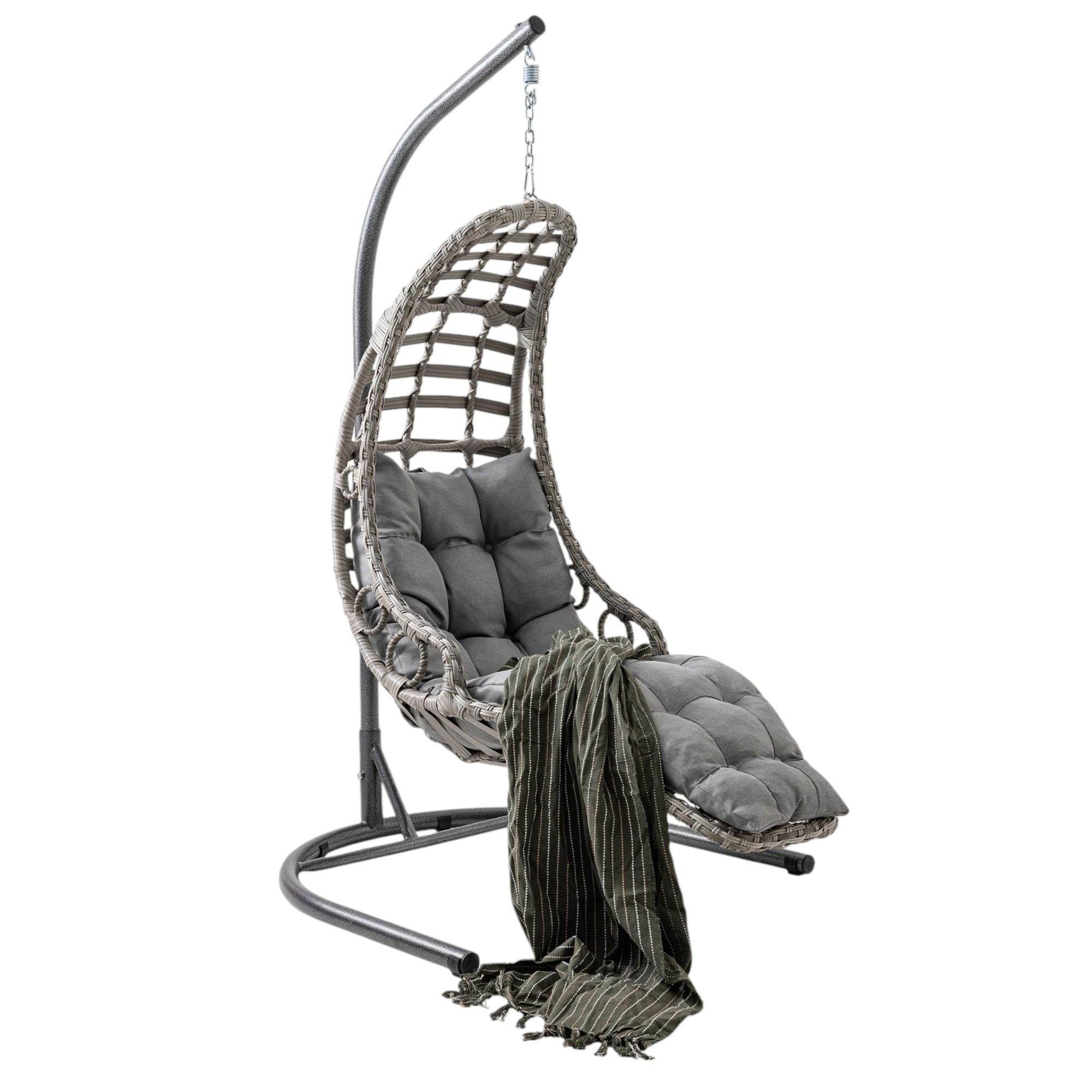 Bodrum | Tekli Rattan Bahçe Salıncağı | Rehome Balkon Salıncağı