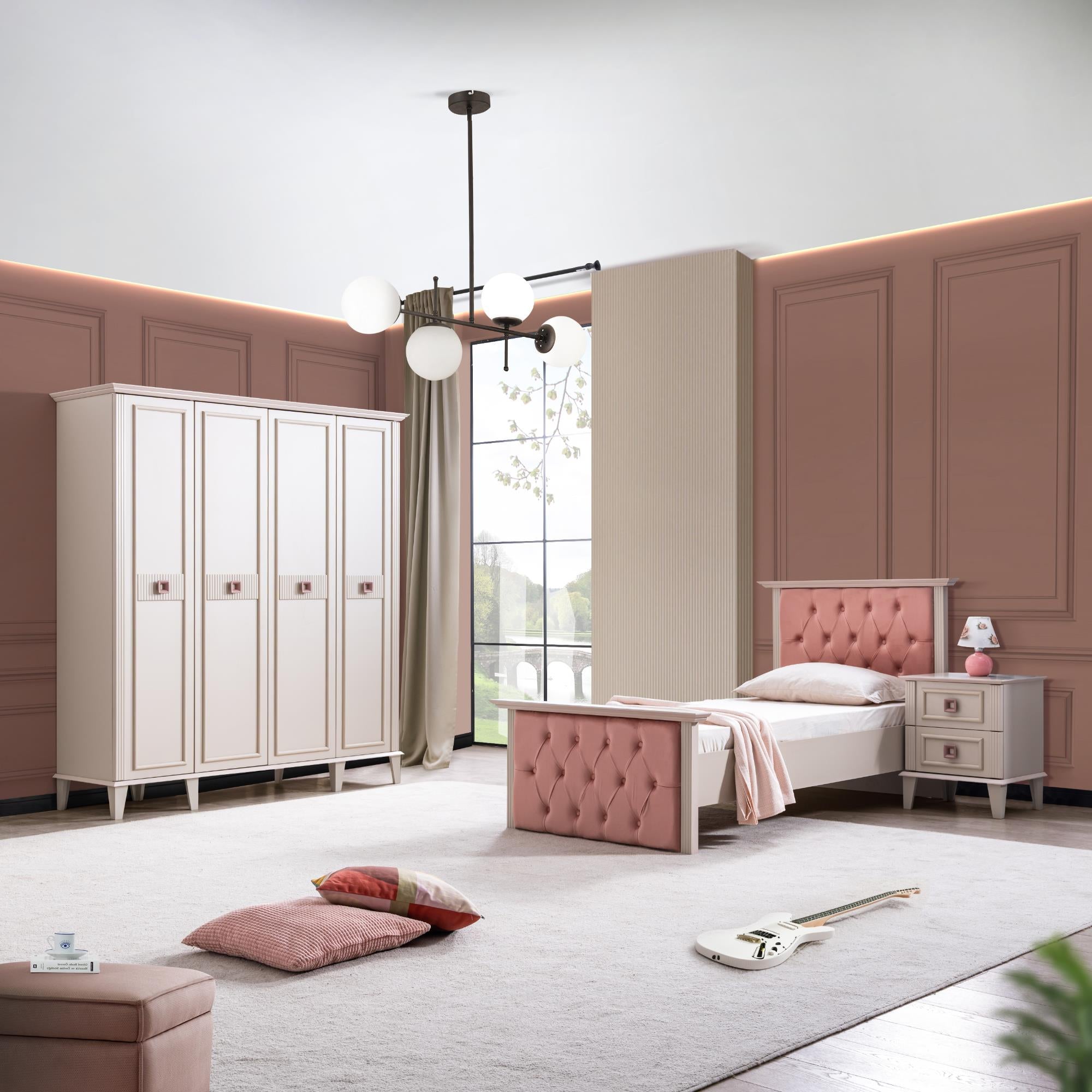 Bonheur Genç Odası Takımı | Karyola Dolap Çalışma Masası