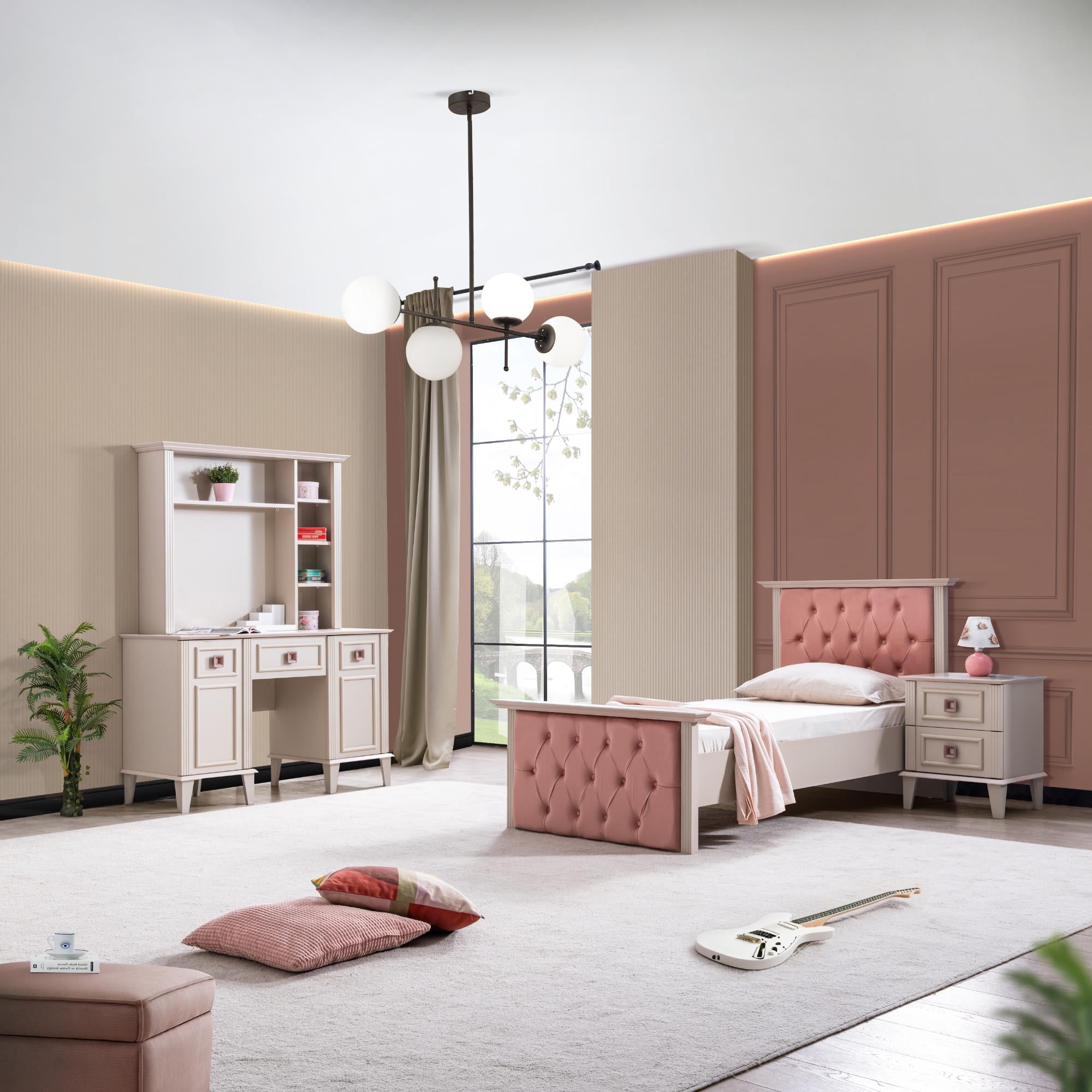 Bonheur Genç Odası Takımı | Karyola Dolap Çalışma Masası