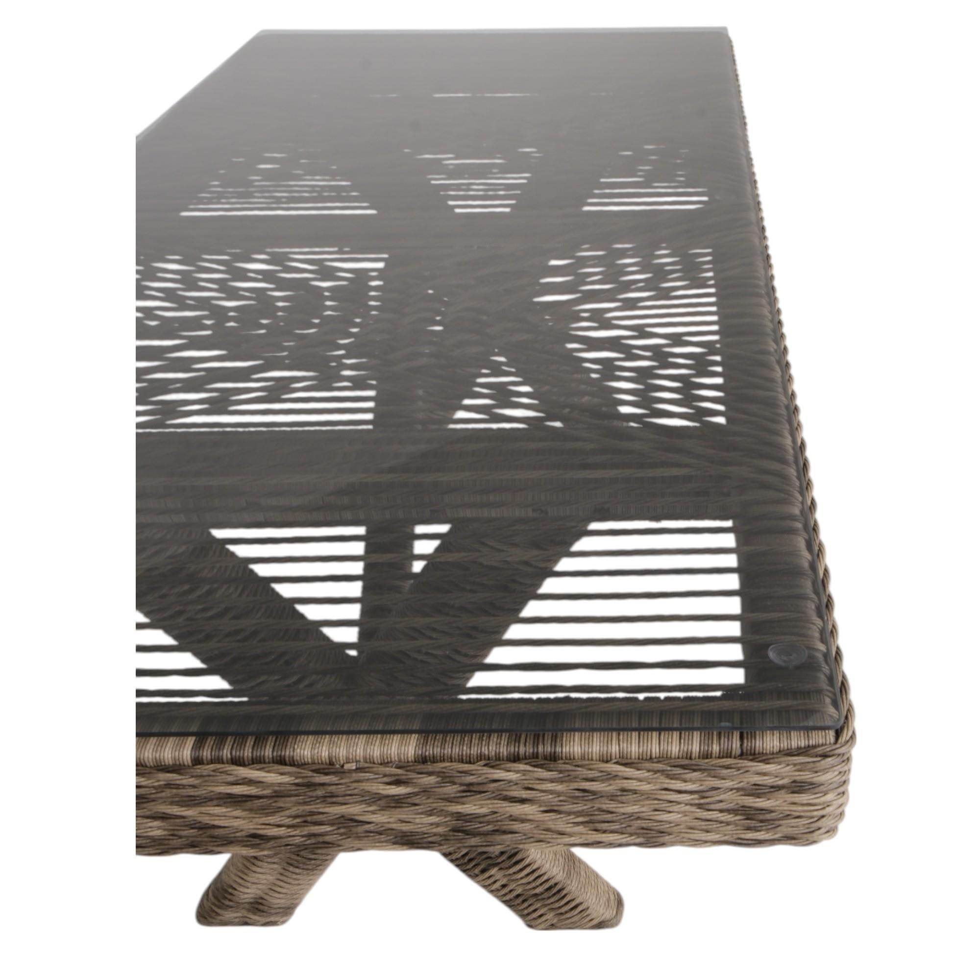 Bossa | Rattan Bahçe Masa Takımı | 100X180 6 Kişilik Bahçe Mobilyası