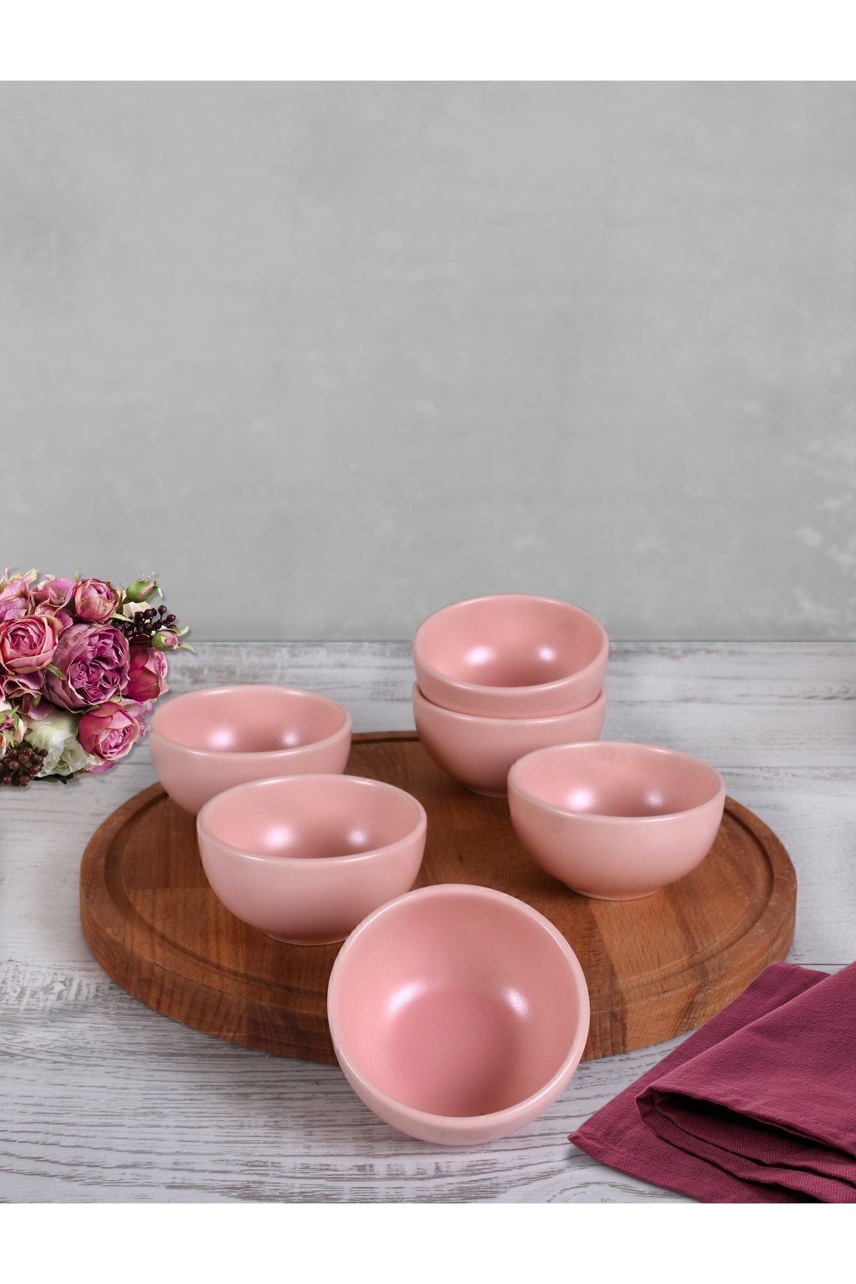 Bulut Mat Açık Pembe Çerezlik/Sosluk 8 Cm 6 Adet