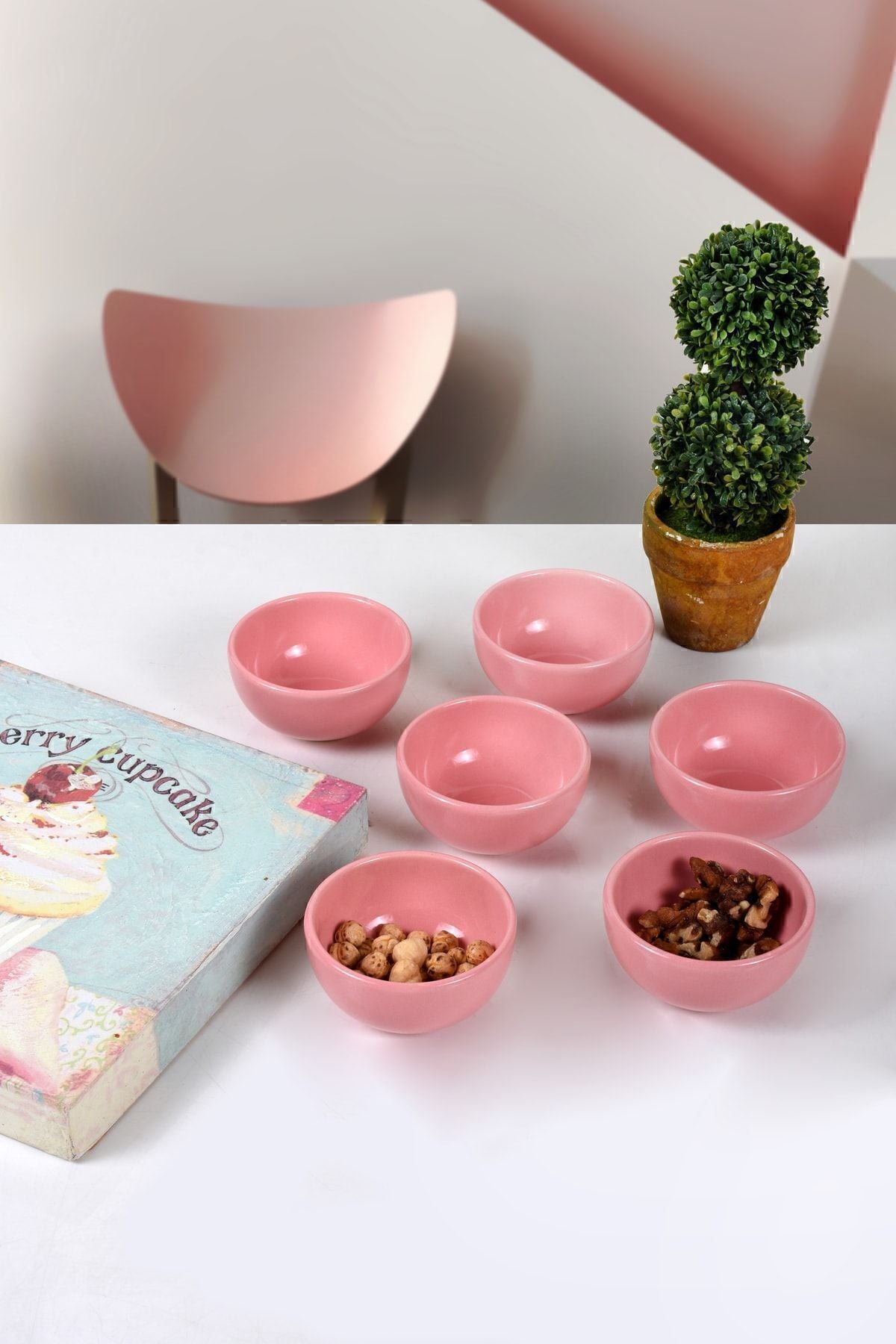Bulut Pembe Çerezlik/Sosluk 8 Cm 6 Adet