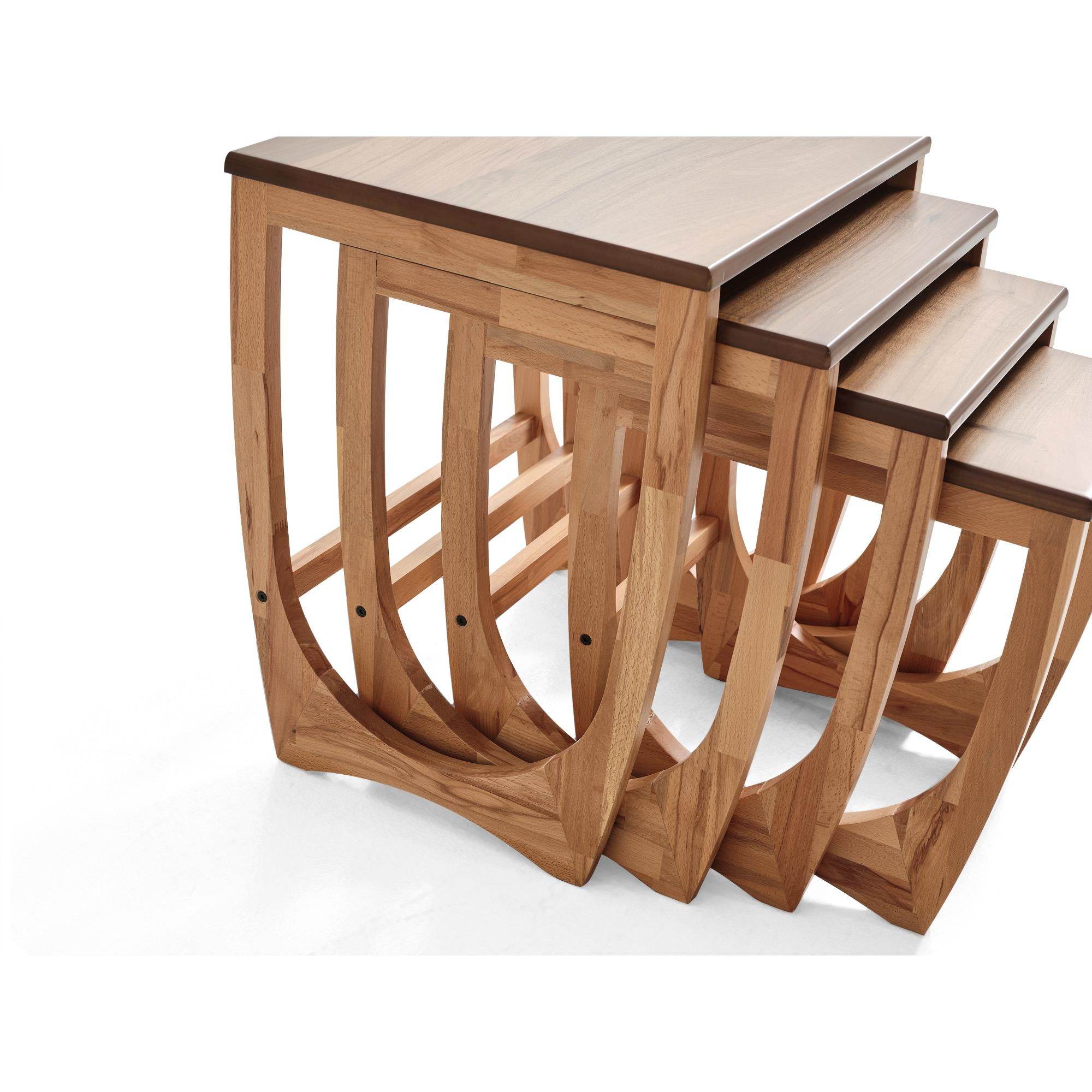 Cadillac Dörtlü Zigon Sehpa |Ceviz | Kayın Sehpa