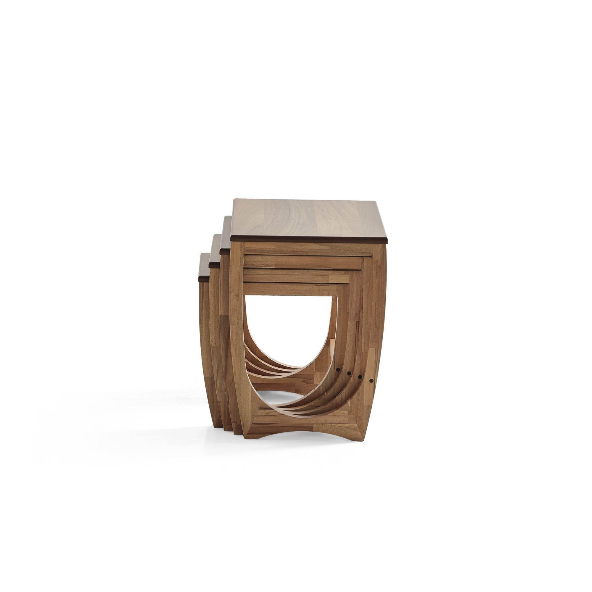 Cadillac Dörtlü Zigon Sehpa |Ceviz | Kayın Sehpa