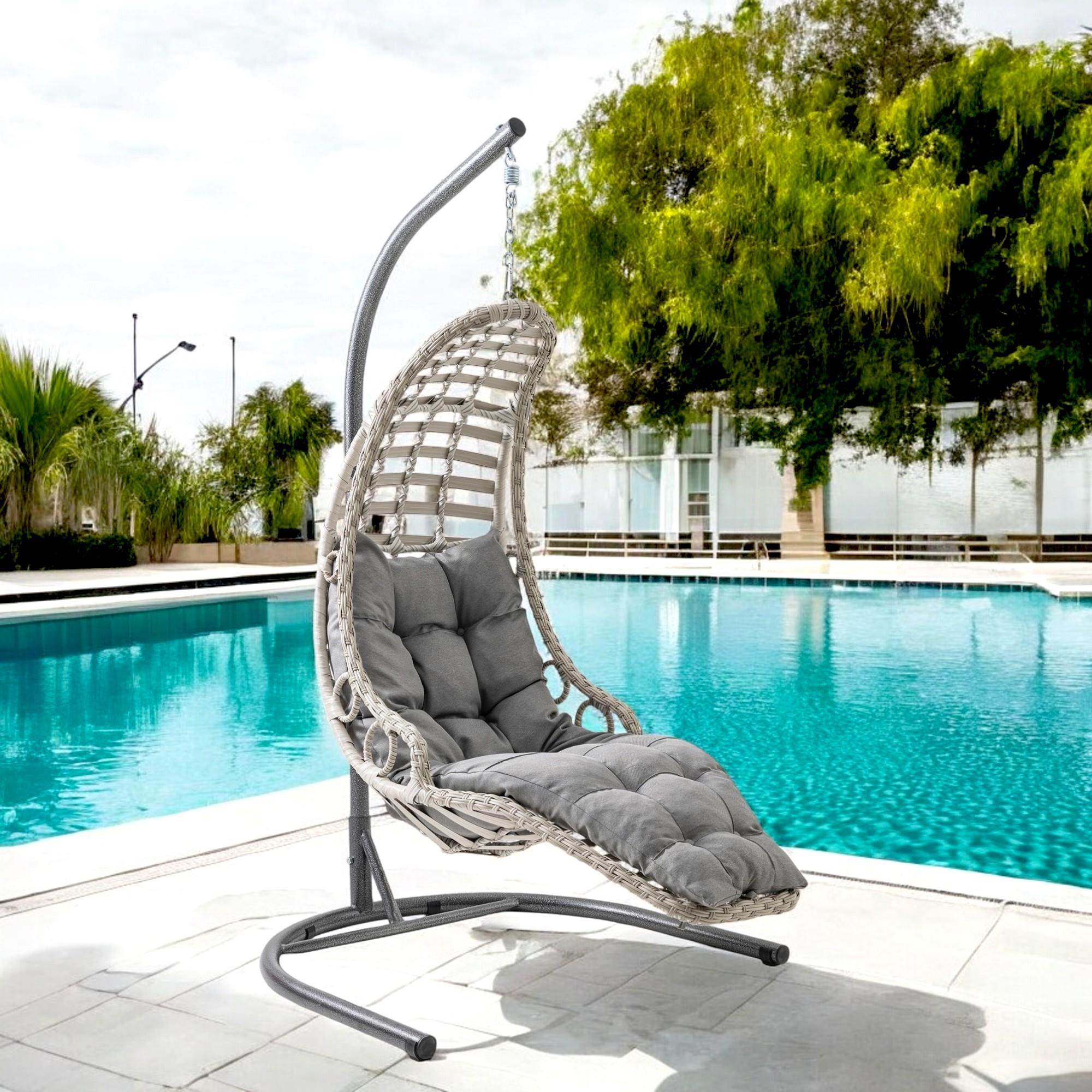 Capri Swing Bodrum Tekli Rattan Bahçe Salıncağı | Balkon Salıncağı