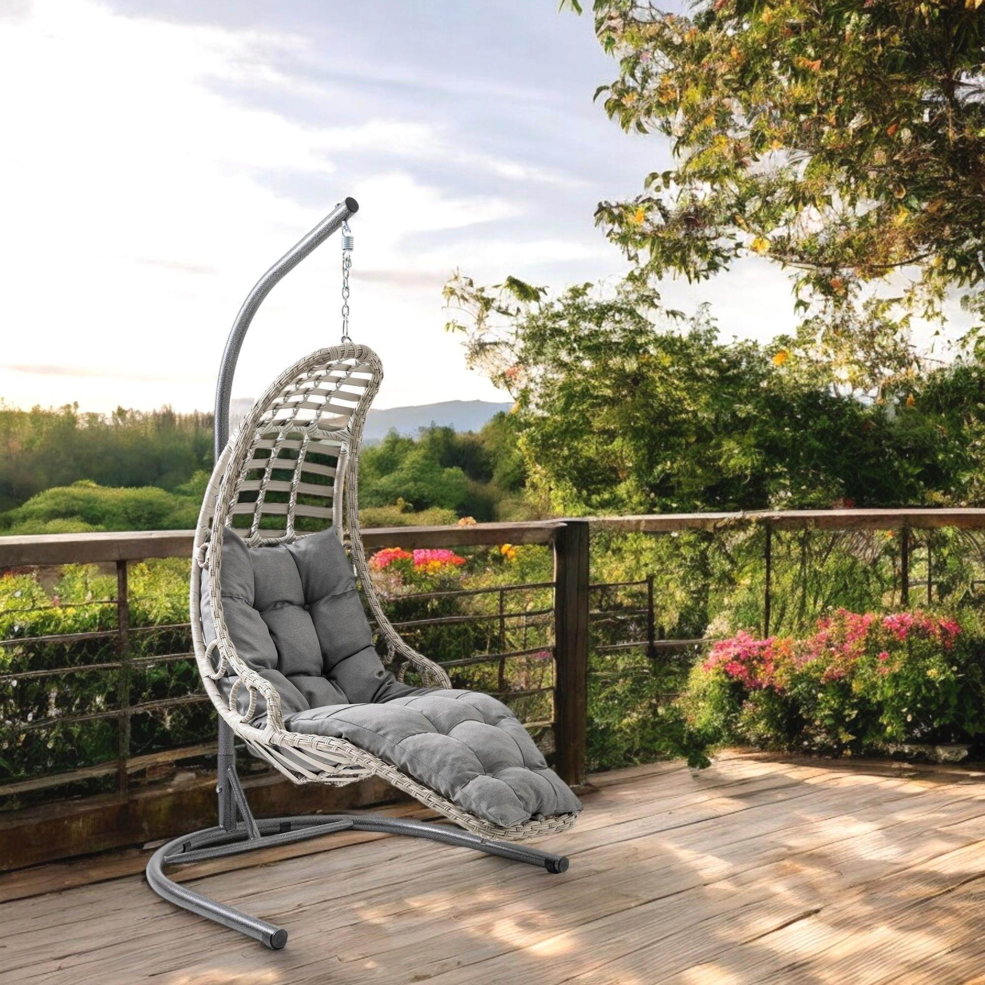 Capri Swing Bodrum Tekli Rattan Bahçe Salıncağı | Balkon Salıncağı